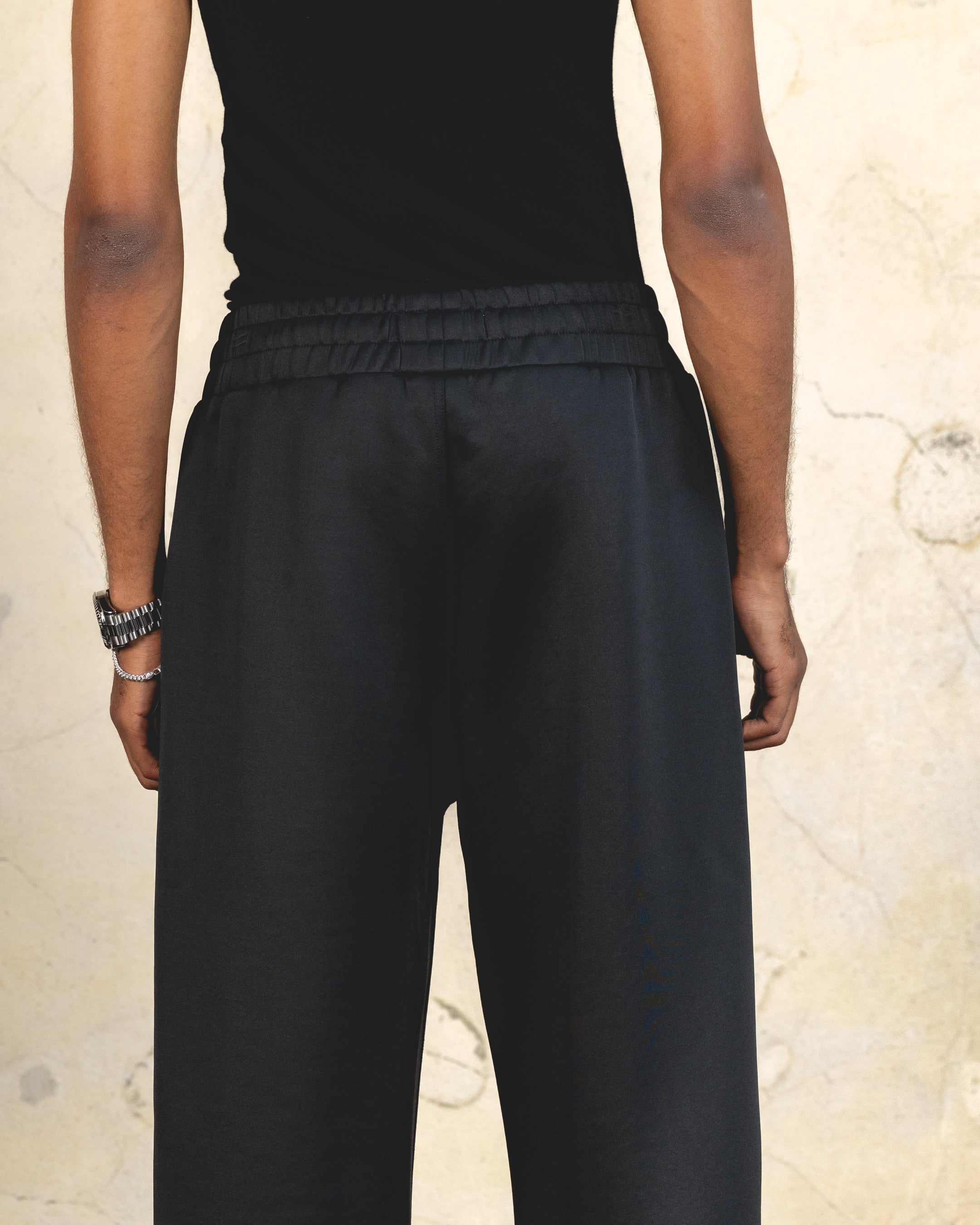 404 Wide Leg Track Pants for Women - High Waisted Comfortable Athletic Joggers - Perfect for Yoga, Running & Lounge Wear (Black)