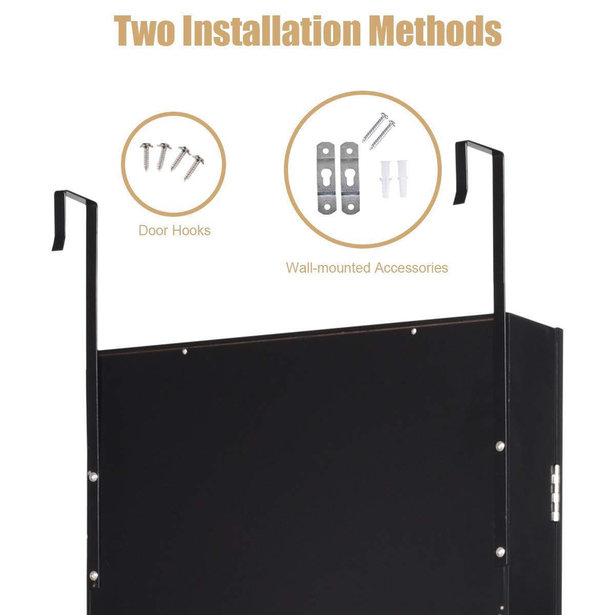 KOTEK 15 LED Light Jewelry Cabinet with Mirror - 47