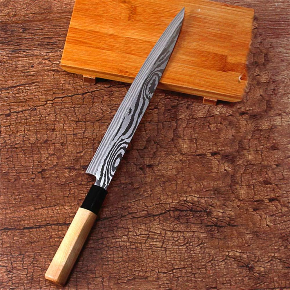 Premium Japanese Sashimi Knife - High Carbon Stainless Steel Left-Handed Chef's Knife for Sushi, Salmon & Precision Slicing - Professional Kitchen Tool for Home Cooks & Sushi Chefs - Ideal for Sashimi Preparation, Fish Filleting & Asian Cuisine