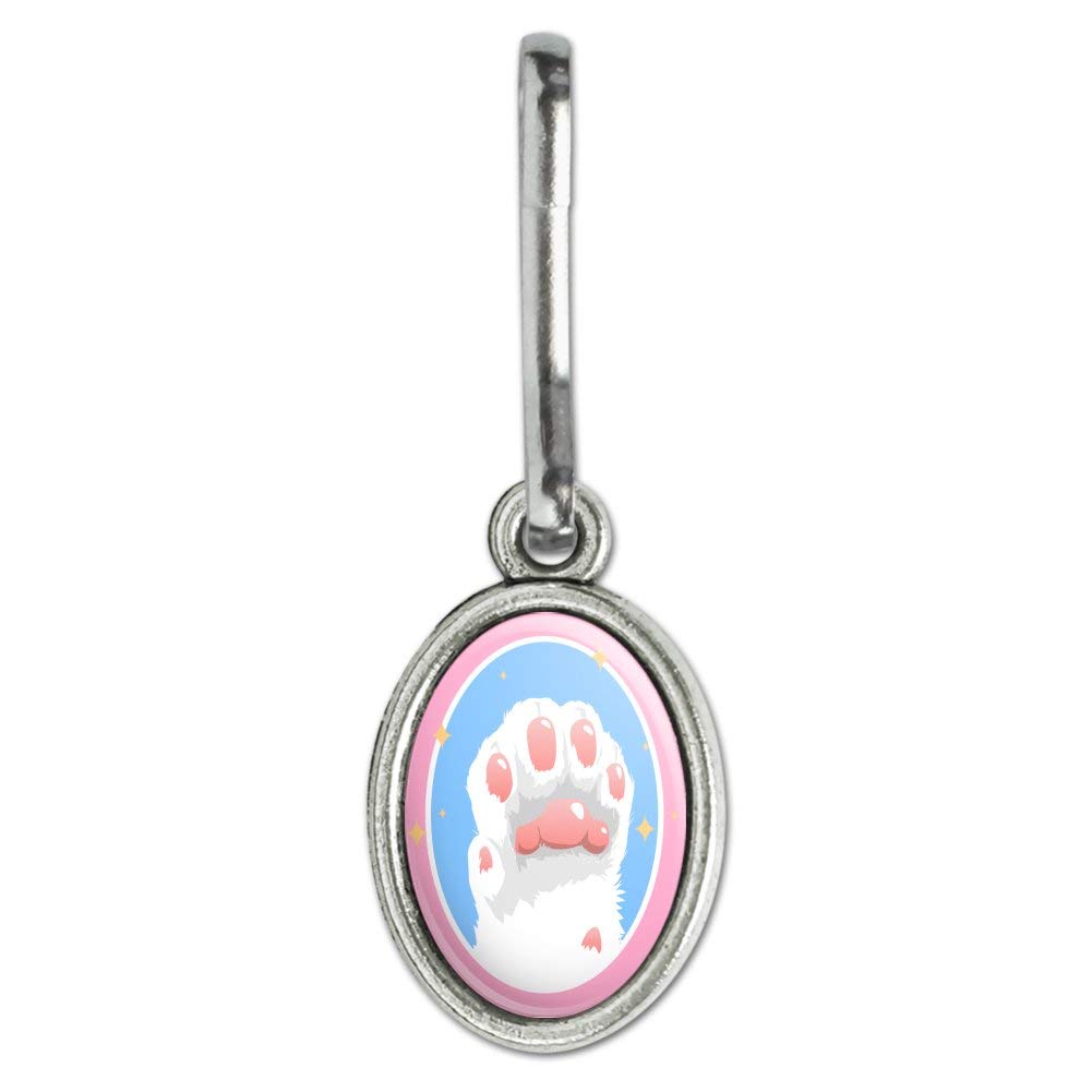Vintage Cat Paw Toe Beans Charm with Sparkles - Cute Zipper Pull for Clothes, Purse, Suitcase & Backpack | Perfect for Pet Lovers & Fashion Accessories