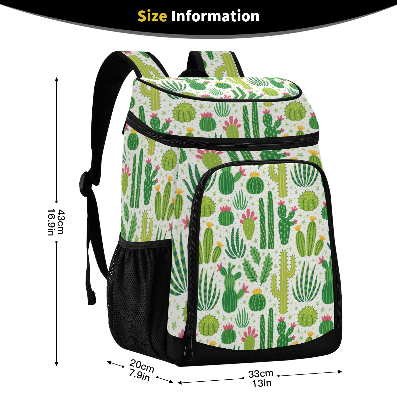 Insulated Cooler Backpack for Women & Men - Leakproof Picnic Lunch Bag for Beach, Work, Hiking, Camping, Park, Day Trips, and Outdoor Adventures