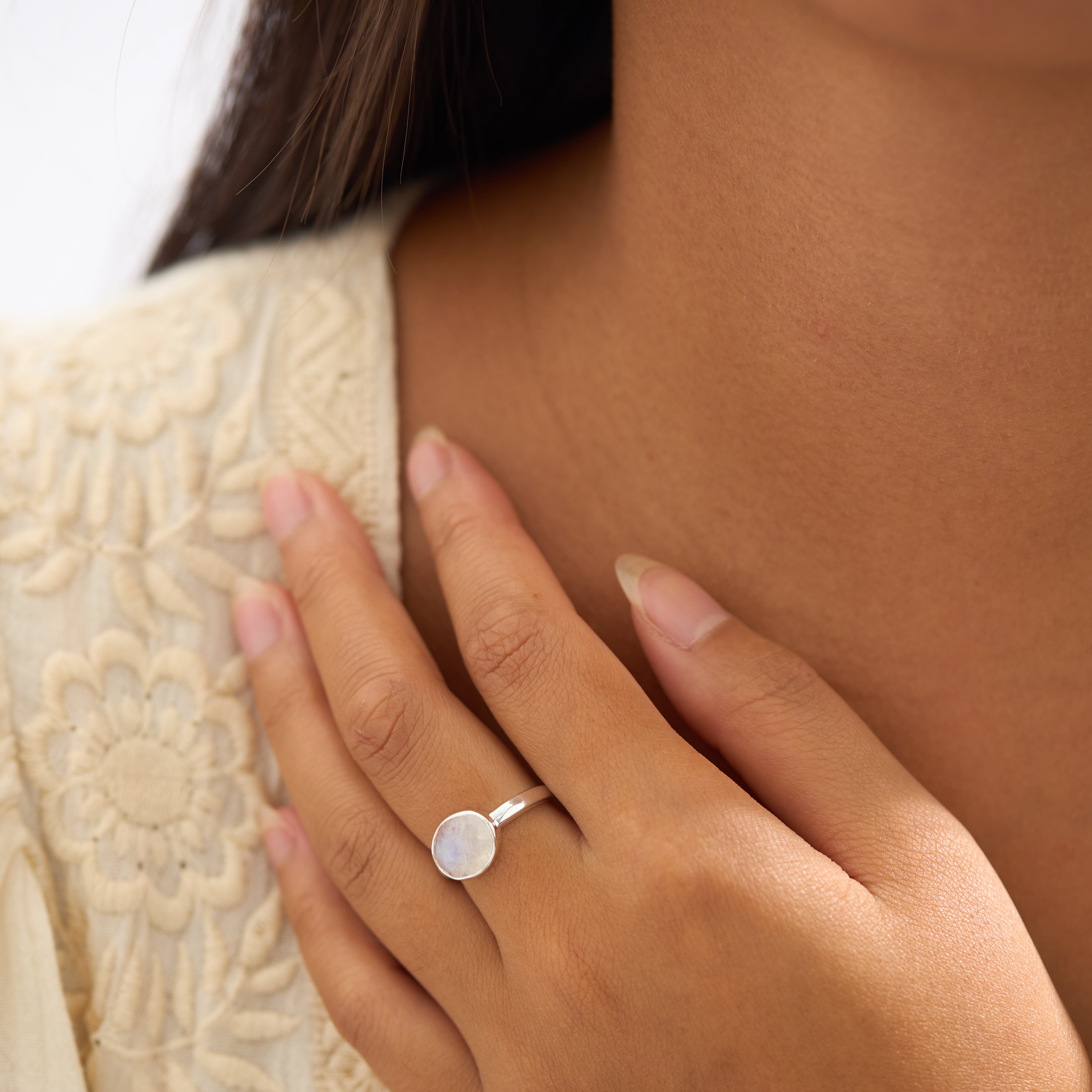 Elegant Ellipse Moonstone Ring for Women – Dainty Sterling Silver Jewelry Gift for Her | Perfect for Weddings, Anniversaries & Everyday Wear