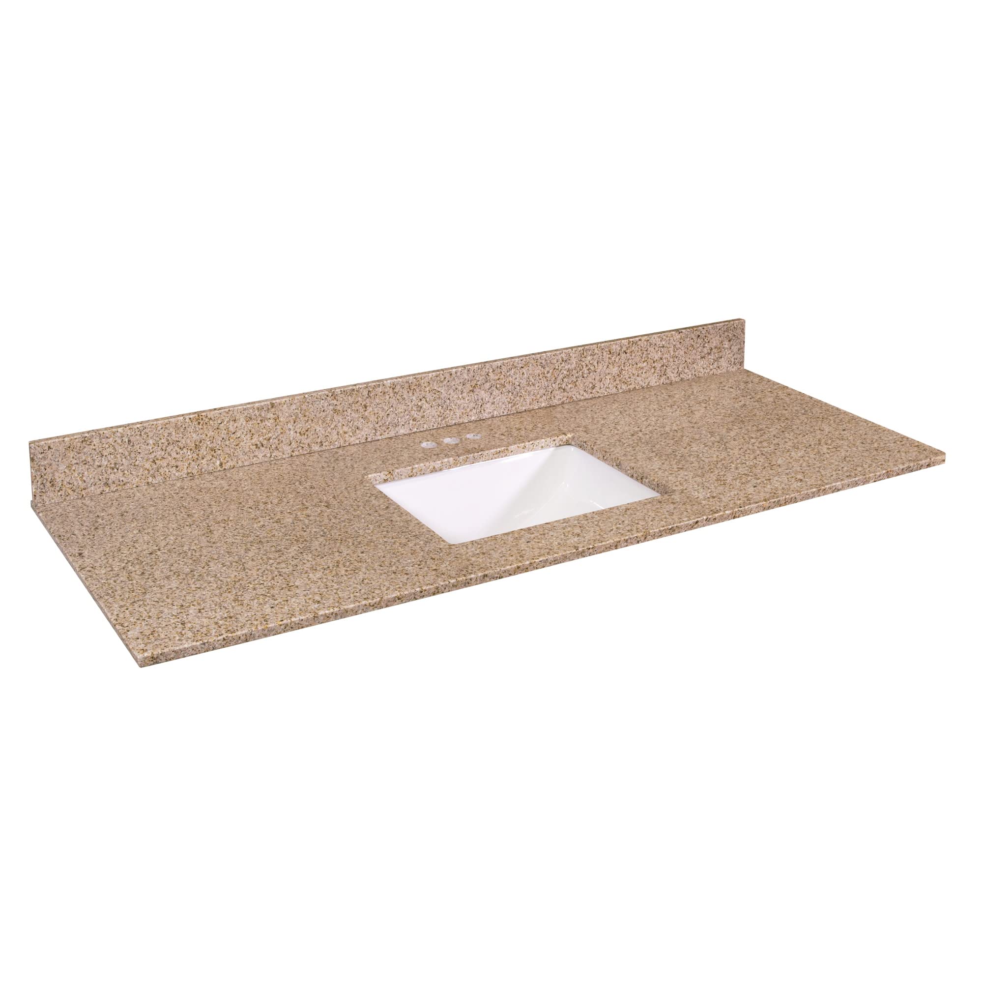 61 Inch Golden Sand Granite Bathroom Vanity Top by Design House – Perfect for Modern Master Bathrooms & Powder Rooms (Model 563239)
