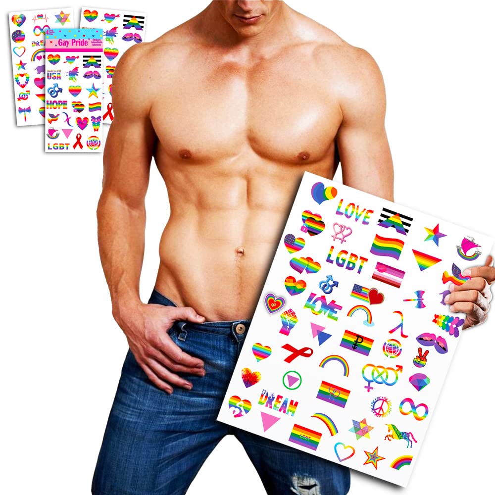 LGBTQ+ Pride Stickers Pack - 170+ Gay Lesbian Rainbow Flag Stickers for Pride Month, LGBTQ Support & Decor - Waterproof Vinyl Decals for Laptops, Water Bottles, Notebooks & More
