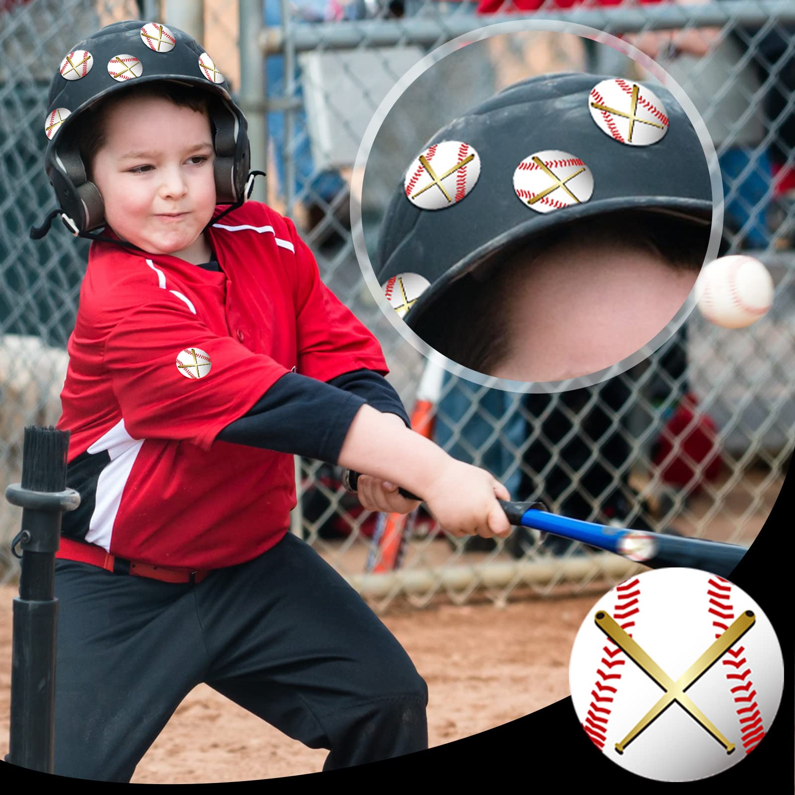 200-Piece Baseball Award Decal Set - 8 Sheets of 1