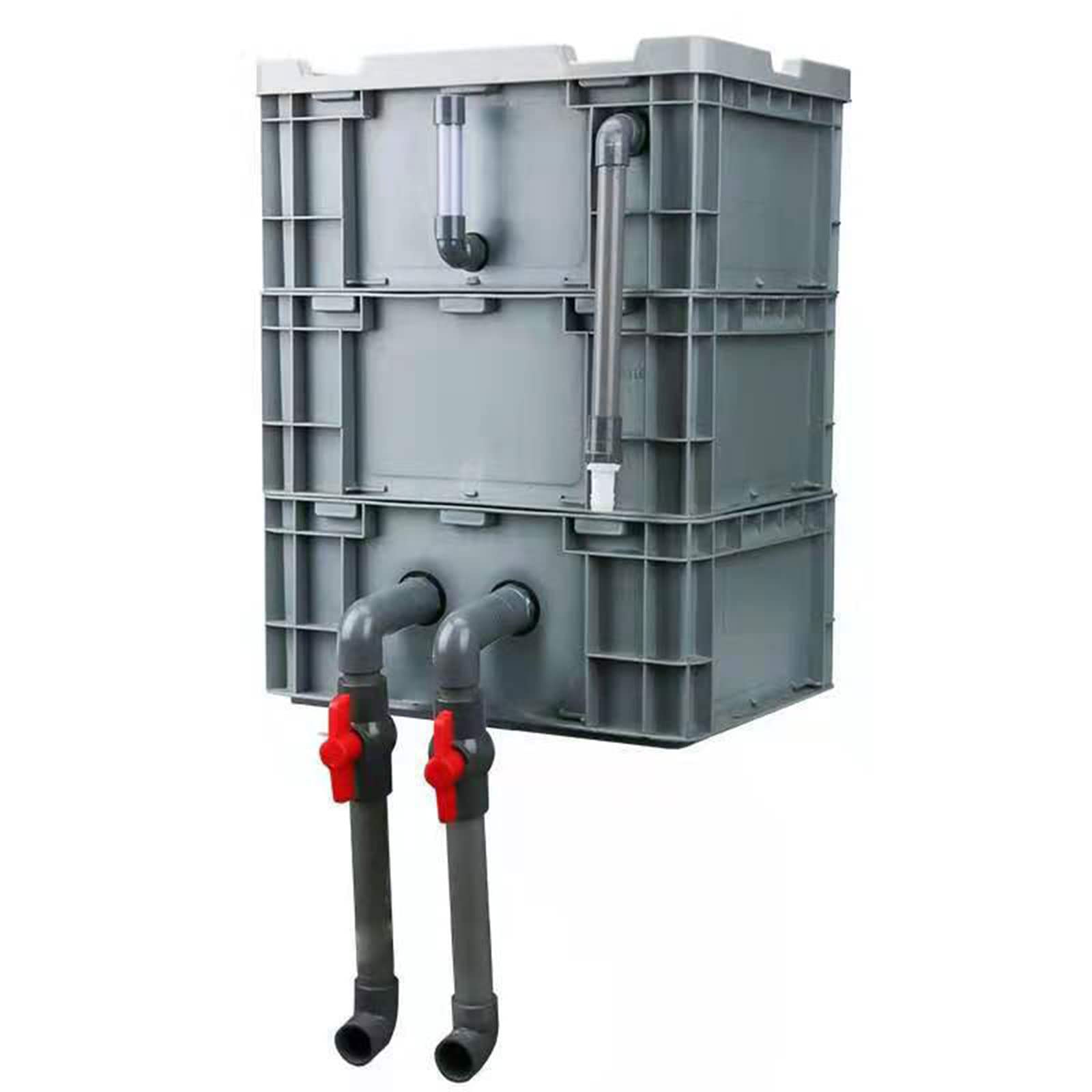 DUTUI Turnover Box Filter for Aquarium - Fish Tank Drip Filter Box, External Upper Filtration System for Small Fish Ponds & DIY Water Circulation | Perfect for Freshwater Tanks, Aquatic Plant Setup & Home Aquascaping