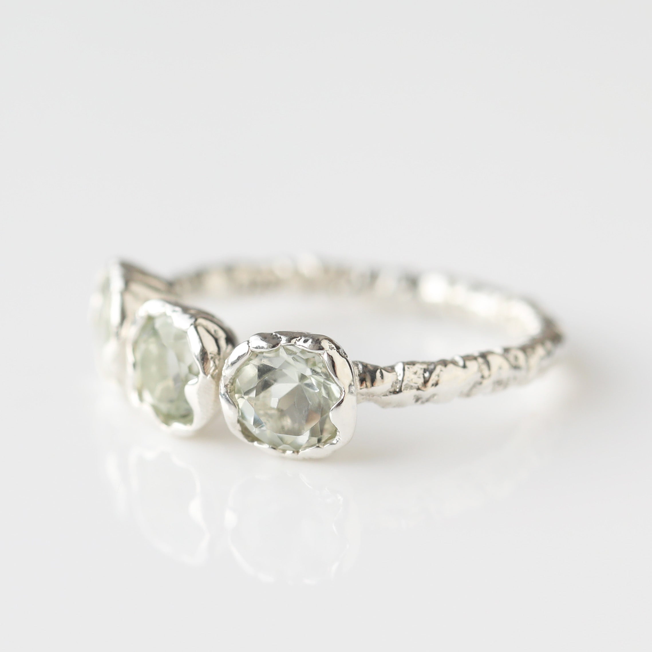 Andie Molten Green Amethyst Ring for Women - 925 Sterling Silver Dainty Gemstone Jewelry - Perfect for Valentine's Day Gifts, Anniversary & Everyday Wear