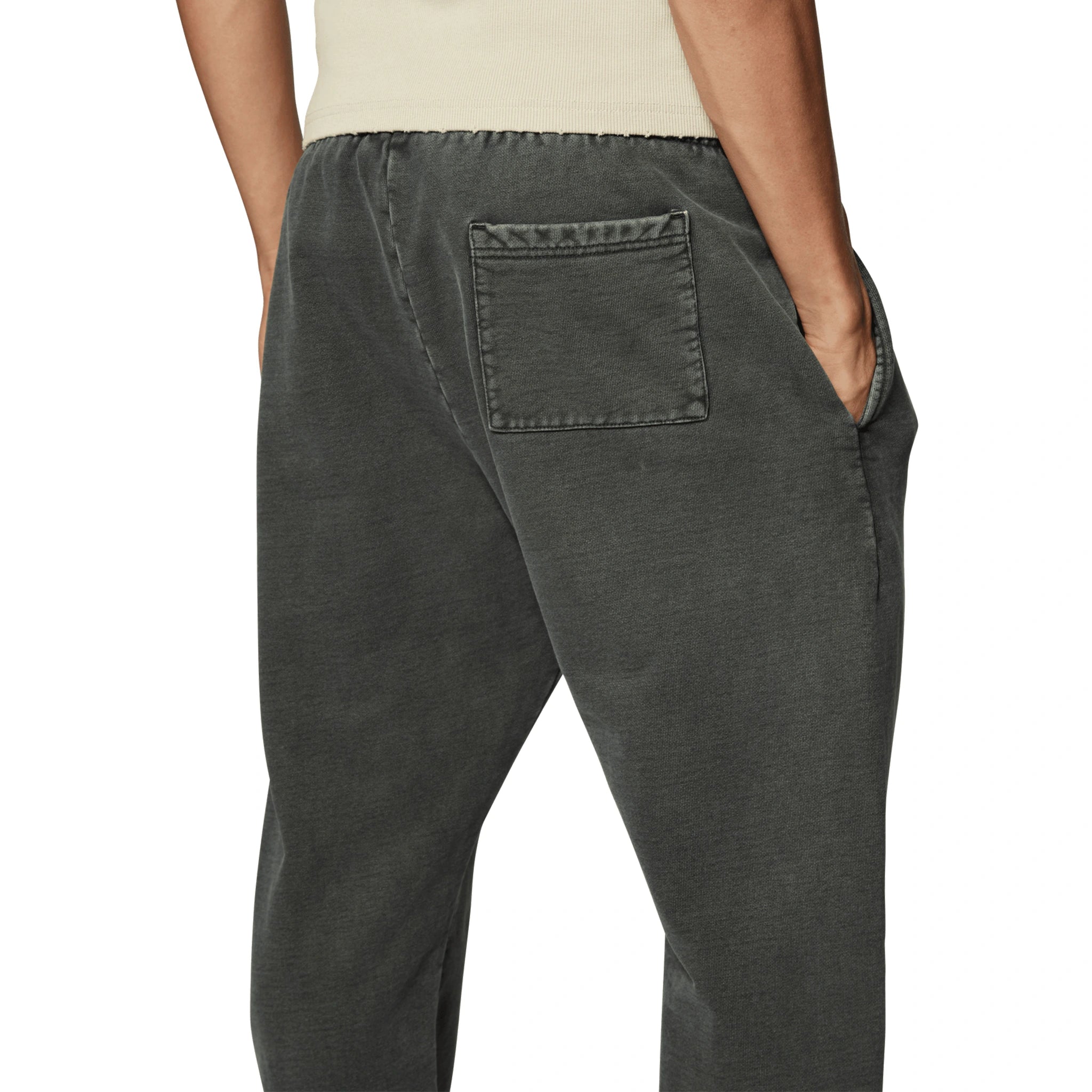 Broken Planet Basics Straight Leg Washed Soot Black Sweatpants for Men - Comfortable Casual Lounge Pants for Home, Gym & Streetwear Fashion