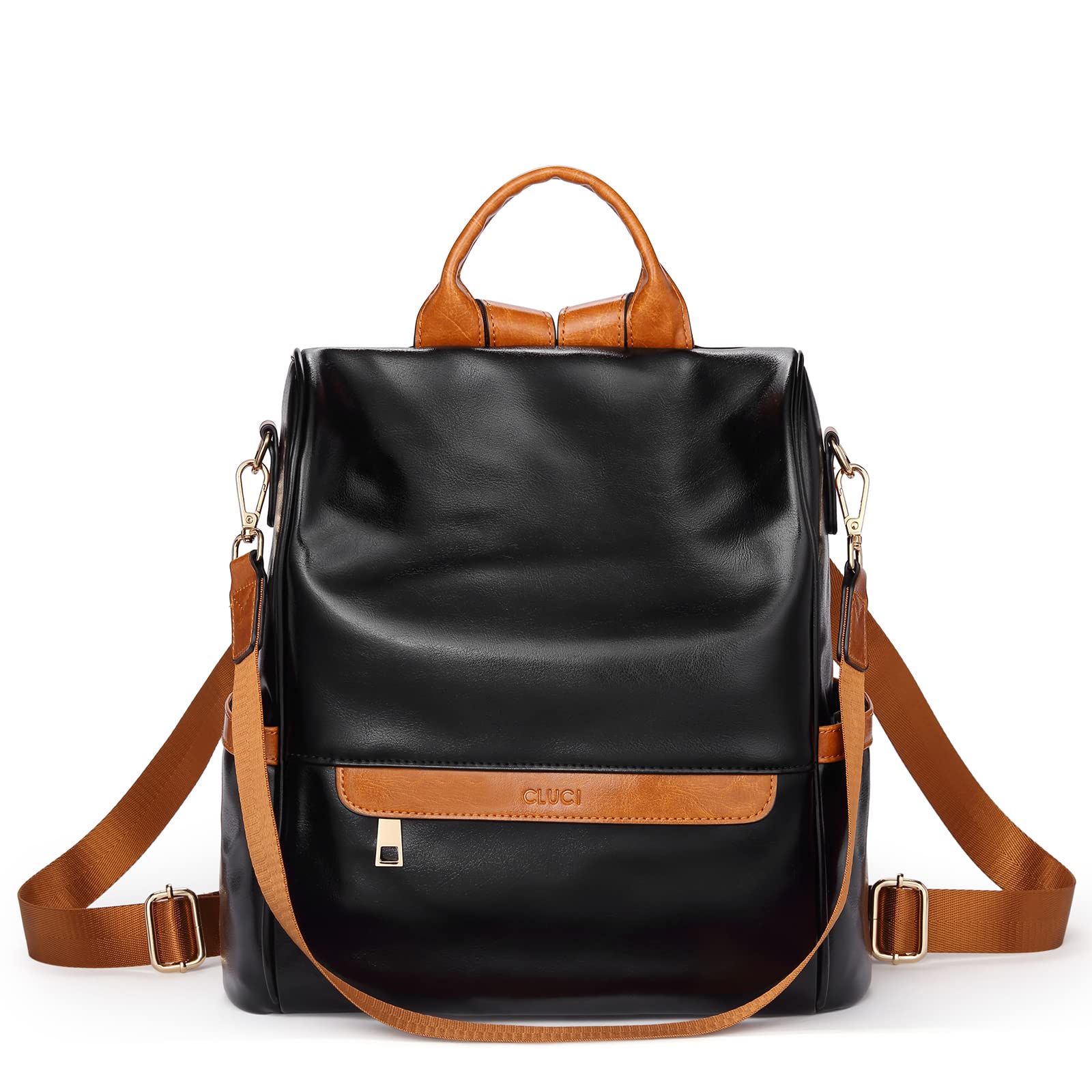 CLUCI Women's Fashion Leather Backpack Purse - Large Convertible Shoulder Bag for Travel, Work & Daily Use | Stylish Designer Handbag for Ladies