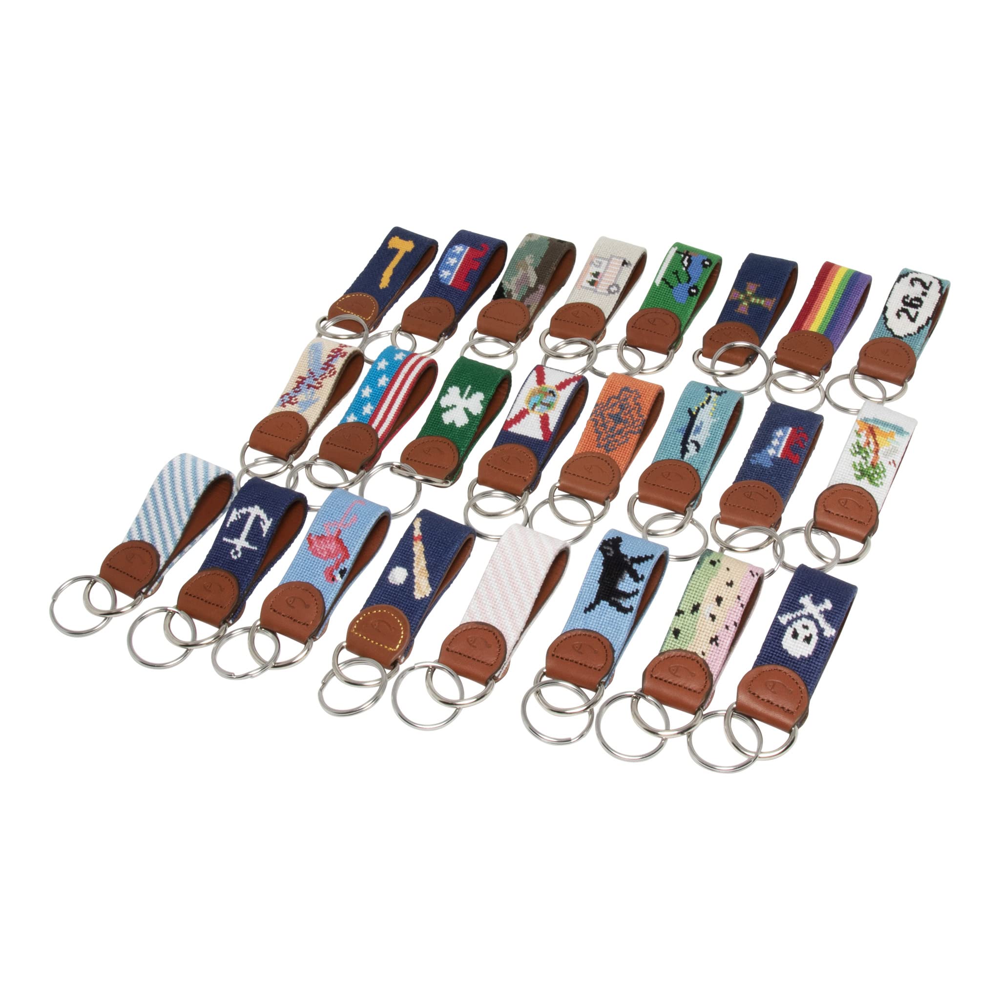 Premium Hand-Stitched Leather Key Fob - Durable & Stylish Keychain for Car Keys, House Keys & Office Keys | Perfect Gift for Men & Women | Everyday Carry Essentials