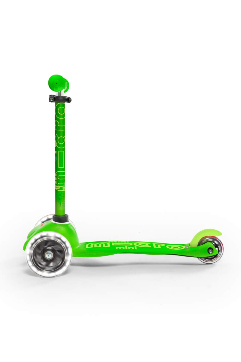 Micro Mini Deluxe LED Skateboard - Unisex Youth Skateboard with Bright LED Wheels (Green, One Size) - Perfect for Night Riding, Commuting & Outdoor Fun