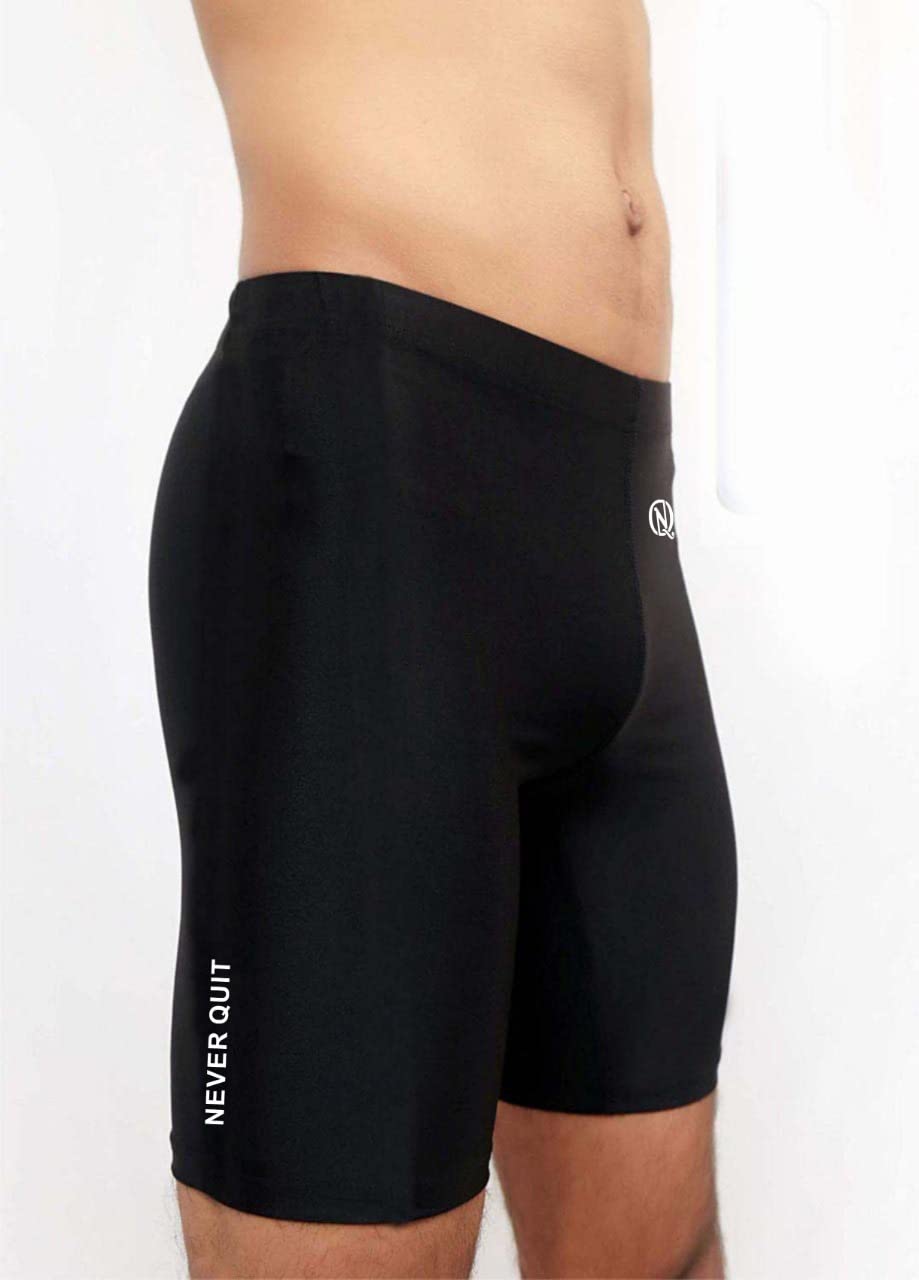 NEVER QUIT Men's Compression Shorts - Skin Tight Workout Shorts for Gym, Running, Cycling & Sports | Moisture-Wicking & Breathable Activewear for Basketball, Yoga, Tennis | Perfect for Training, Competition & Everyday Fitness