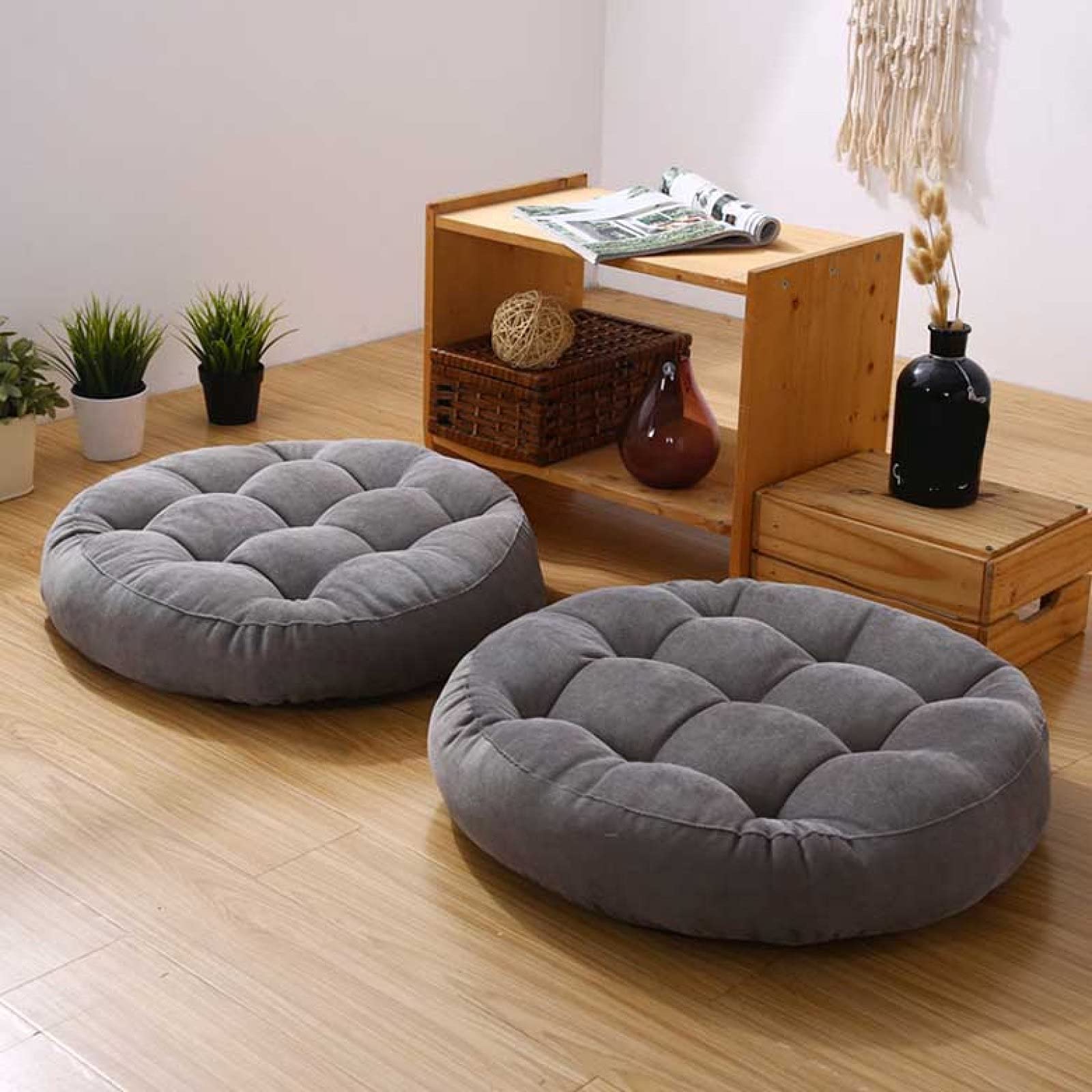 Premium Round Thickened Seat Cushion - Super Soft & Comfortable Chair Pad for Home, Office, Floor or Tatami Mat - Ideal for Meditation, Yoga, Reading and Home Decor