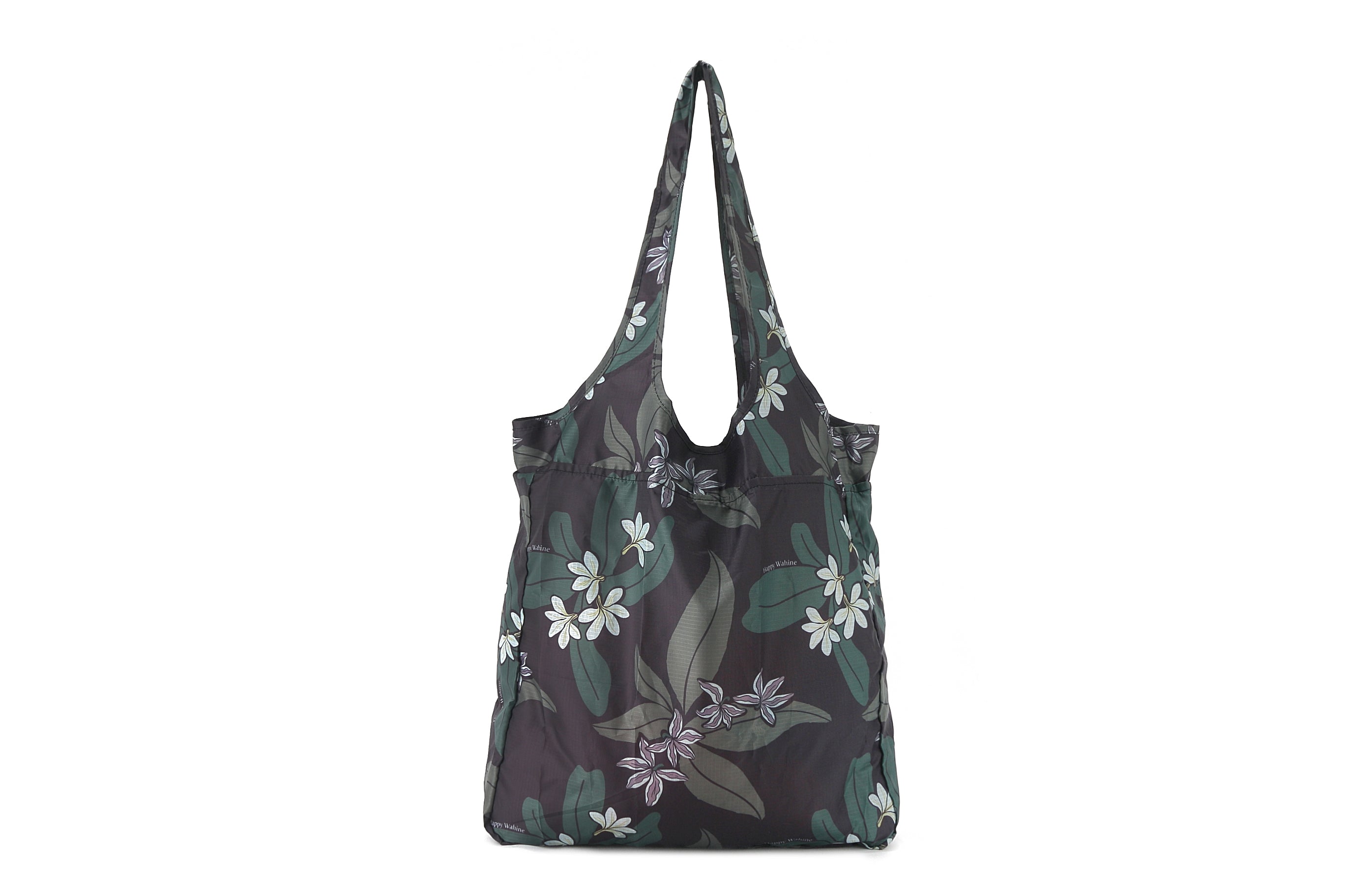 Foldable Travel Bag - Jacqueline Naupaka Grey Tote for Women | Lightweight & Water-Resistant | Perfect for Shopping, Beach, Gym & Daily Use