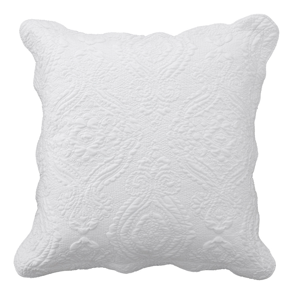 Premium Cordelia White European Pillowcase Set - 100% Cotton Luxury Bedding for Home Decor & Hotel Use - Perfect for Master Bedroom, Guest Room & Airbnb Stays