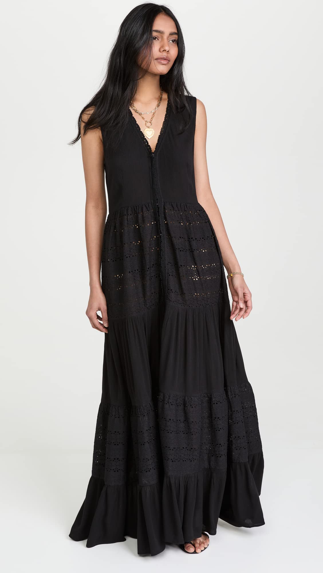 Floral Lace Women's Maxi Dress - Elegant Summer Boho Dress for Beach, Wedding & Vacation | Breathable & Comfortable Long Dress