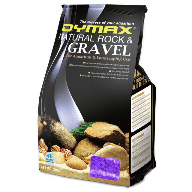 Dymax Purple Colored Epoxy Gravel for Aquarium, Terrarium & DIY Crafts - 5lb Bag of Vibrant Decorative Stones for Fish Tanks, Landscaping & Home Decor