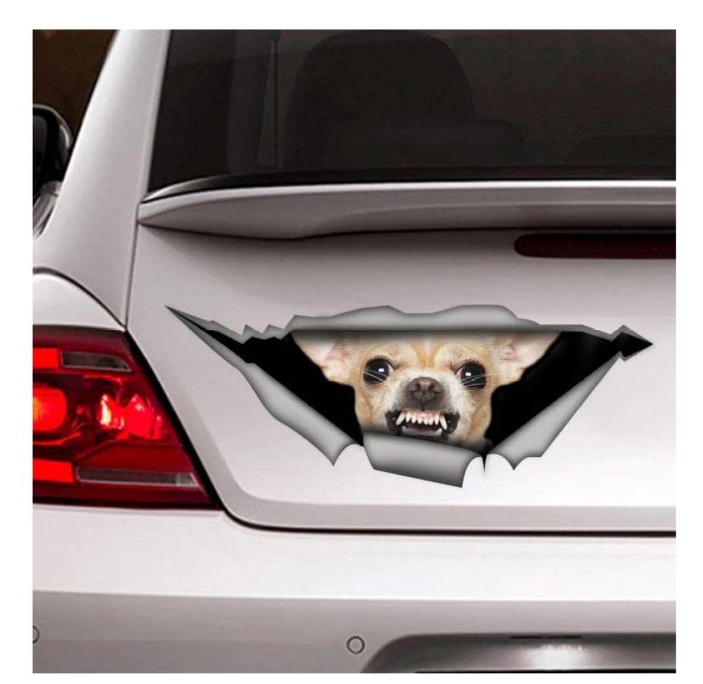 Funny 13Cm Chihuahua Car Decal Vinyl Sticker - Pet Lover Dog Decoration for Car Windows, Laptops, and Home Decor