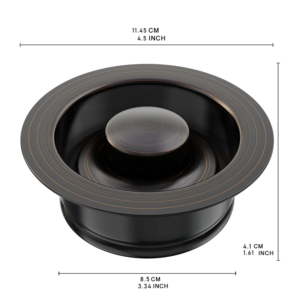 BOTEMY 3-1/2 Inch Universal Stainless Steel Sink Flange for Garbage Disposal & Stopper - Oil-Rubbed Bronze Kitchen Drain Replacement Accessory | Fits Standard Drain Openings | Perfect for Kitchen Sink Upgrades & Garbage Disposal Installations