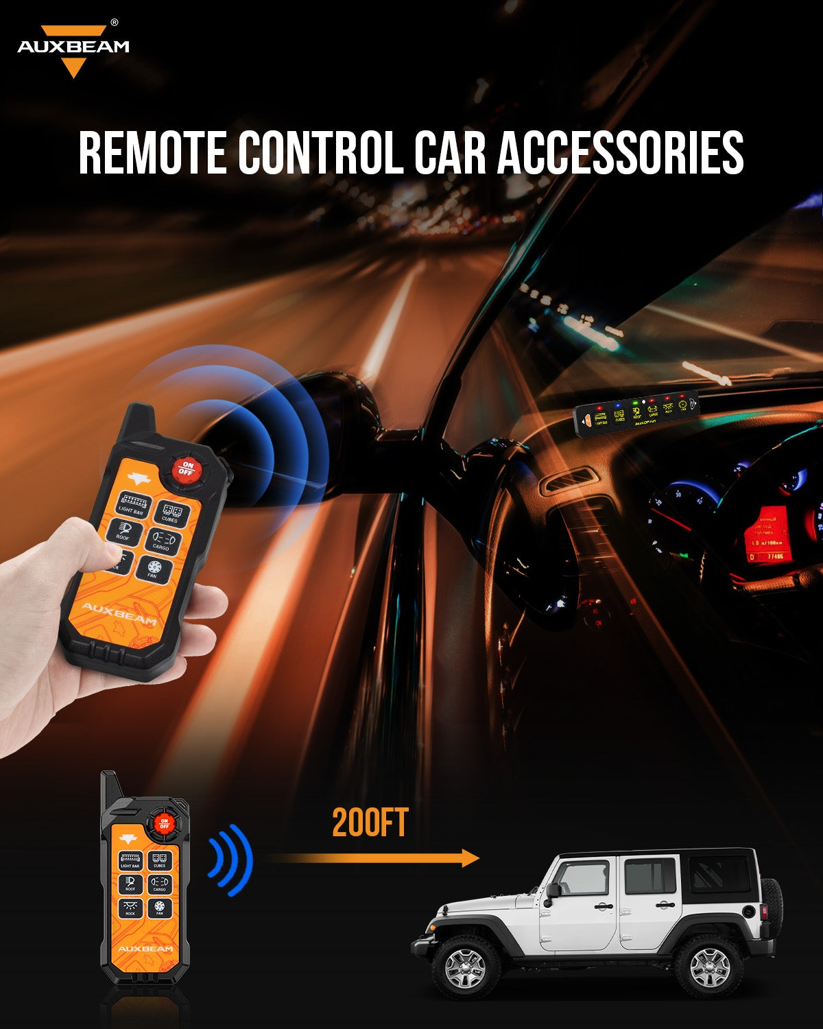 6 Gang Wireless Remote Control for AS 600 Switch Panel - Smart Home Automation, Lighting Control, RV & Marine Use