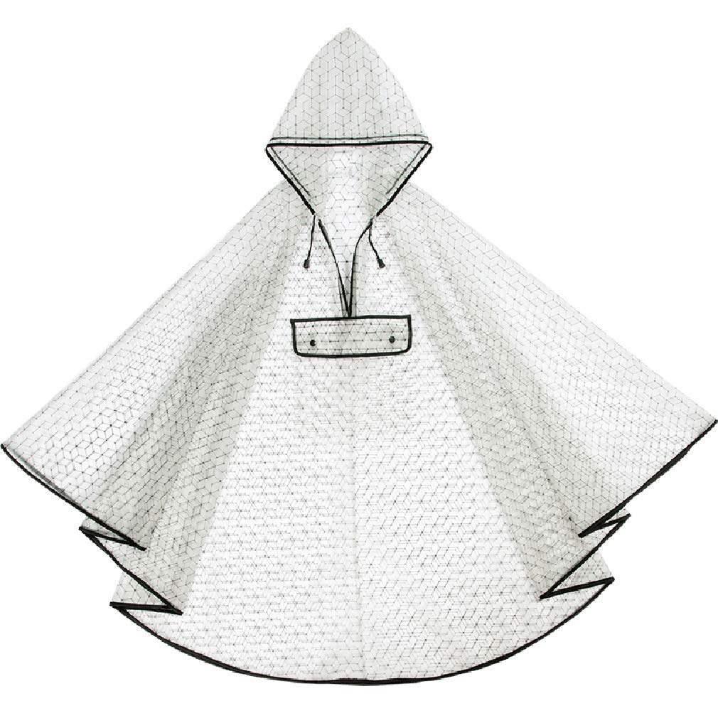 Women's Clear EVA Rain Poncho - Waterproof Hiking & Biking Cape for Outdoor Activities