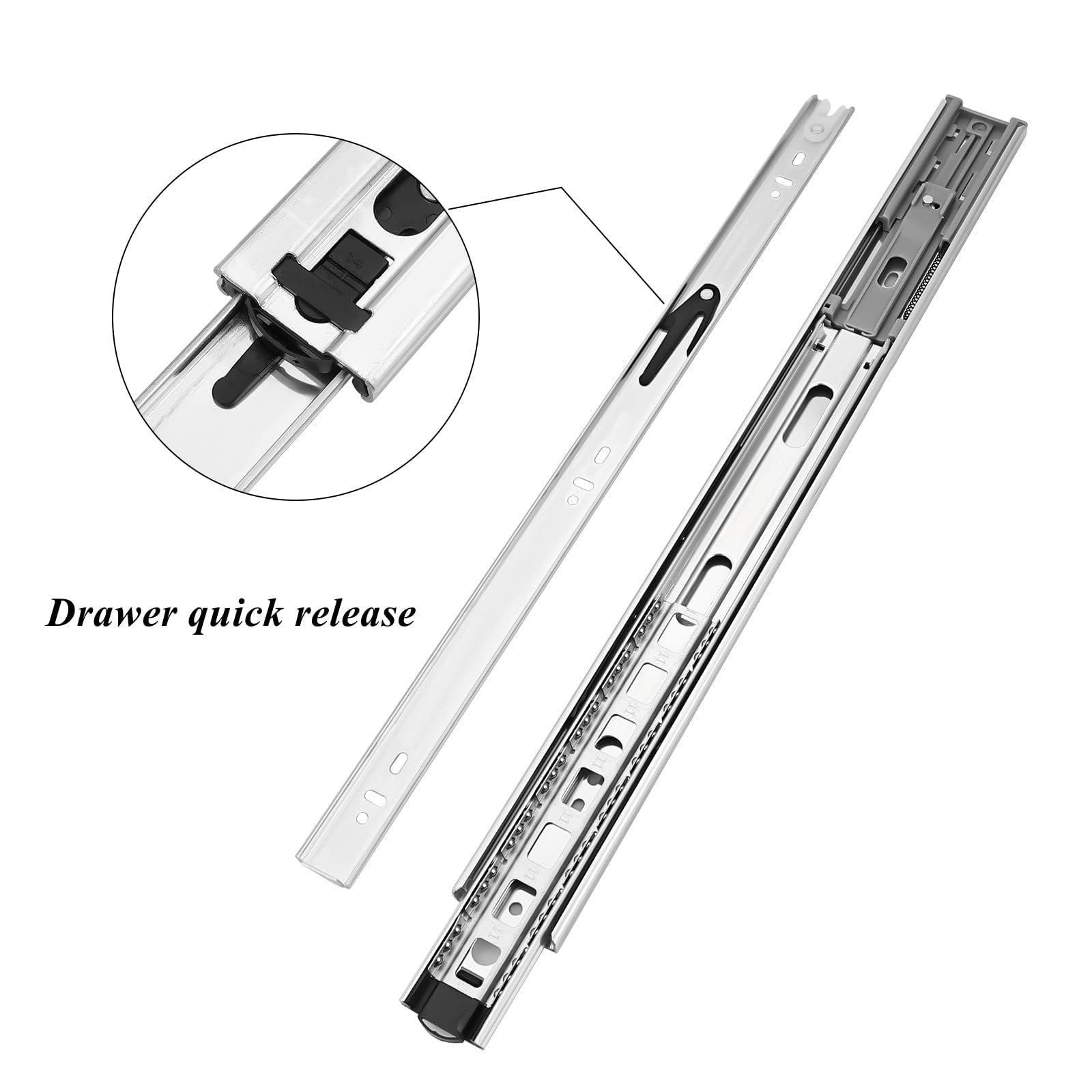 Gobrico 6-Pairs (12pcs) 22-Inch Full Extension Soft Close Ball Bearing Drawer Slides - Heavy Duty Side/Rear Mount Kitchen Cabinet Drawer Runners with Brackets | Perfect for Kitchen Cabinets, Office Furniture, and DIY Storage Solutions