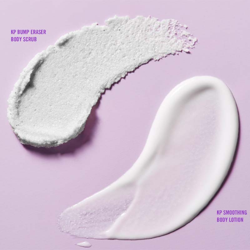 First Aid Beauty KP Bye Bye Bumps Kit - Exfoliating Body Scrub & Moisturizer for Keratosis Pilaris Treatment | Smooth Bumpy Skin on Arms & Legs | Perfect for Dry & Sensitive Skin Care Routine