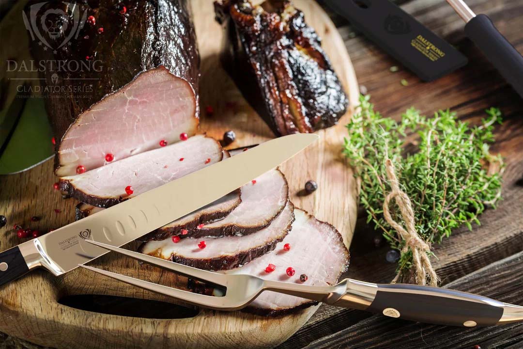 Premium Dalstrong Gladiator Series 9-Piece Carving Knife & Fork Set | NSF Certified | High-Quality Stainless Steel | Perfect for Holiday Roasts, BBQ, and Fine Dining