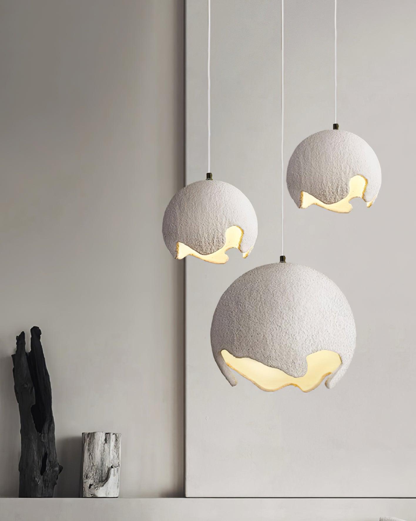 Modern Geometric Resin Pendant Light - Handcrafted Hexagon Ceiling Lamp for Dining Room, Kitchen Island & Bedroom Decor - Dimmable LED Lighting Fixture