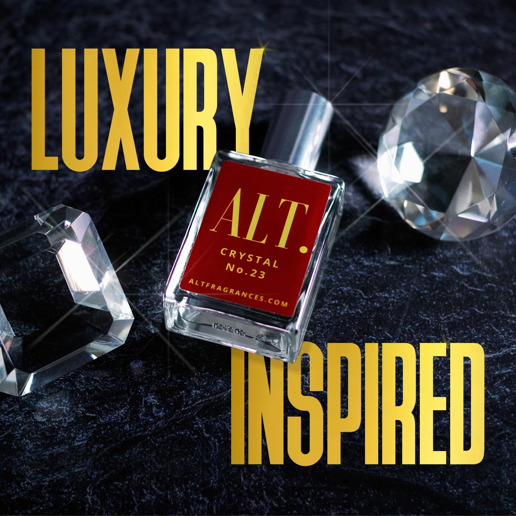 ALT. FRAGRANCES Crystal No. 23 Extrait de Parfum - 60ml Unisex Perfume Inspired by Baccarat Rouge 540 | Long-Lasting Luxury Scent for Date Night, Special Occasions & Everyday Elegance