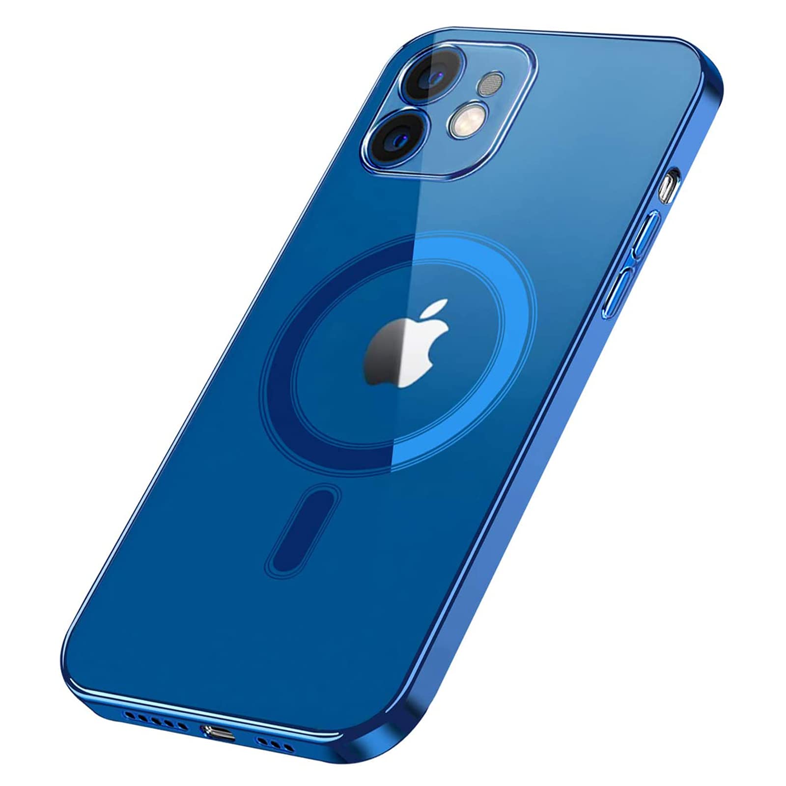 Premium Magnetic Crystal Clear Case for iPhone 13 Pro - MagSafe Compatible, Wireless Charging Support, Anti-Yellowing & MIL-Grade Drop Protection (Blue) | Perfect for Daily Use, Travel & Outdoor Activities