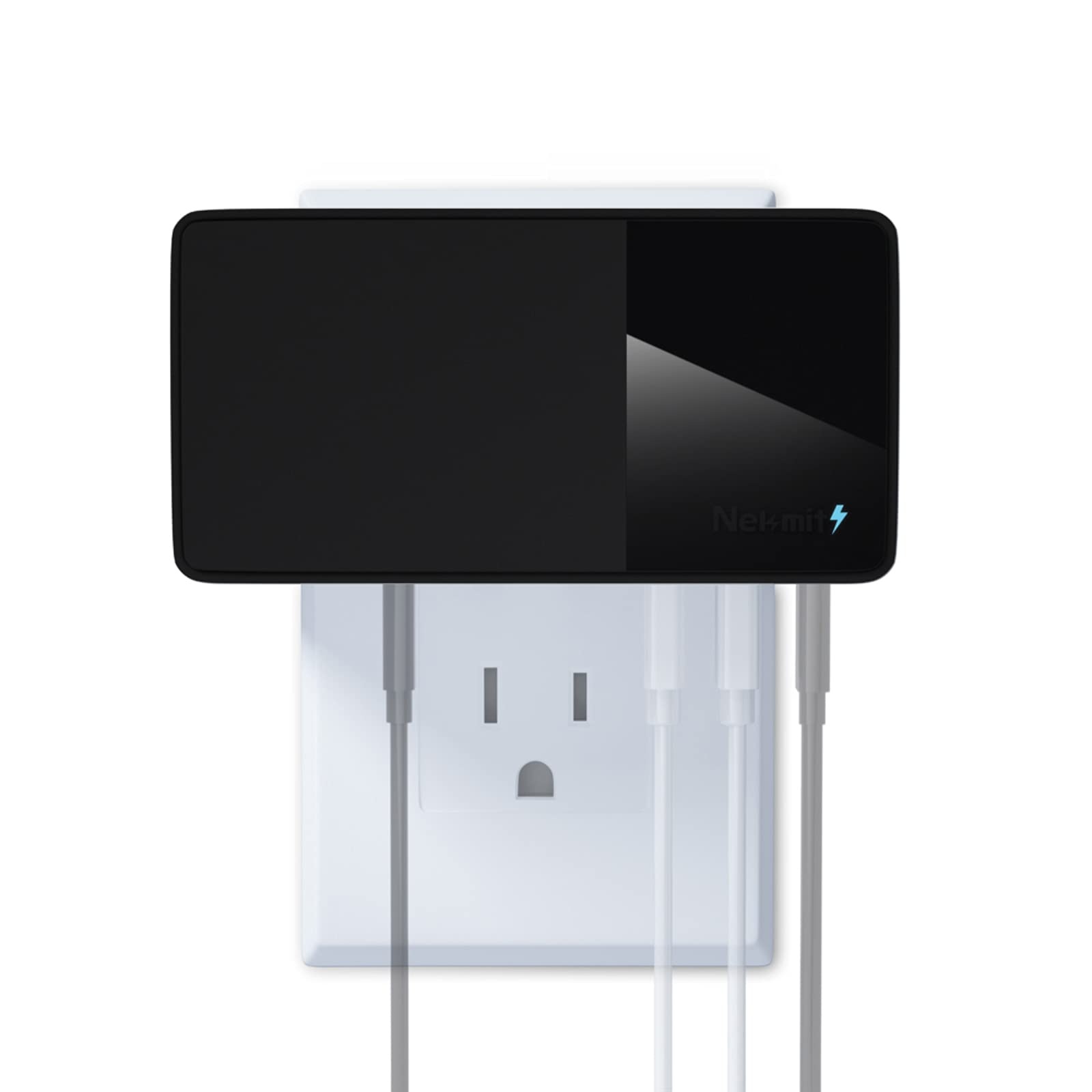 Nekmit 90W USB C Wall Charger Block - 4 Port GaN Fast Charging Power Adapter with Foldable Plug | Compatible with MacBook, iPhone 15/14, Galaxy S22/S21, iPad Pro & More | Fast Charge Multiple Devices Simultaneously | Perfect for Home, Office & Travel Use (Black)