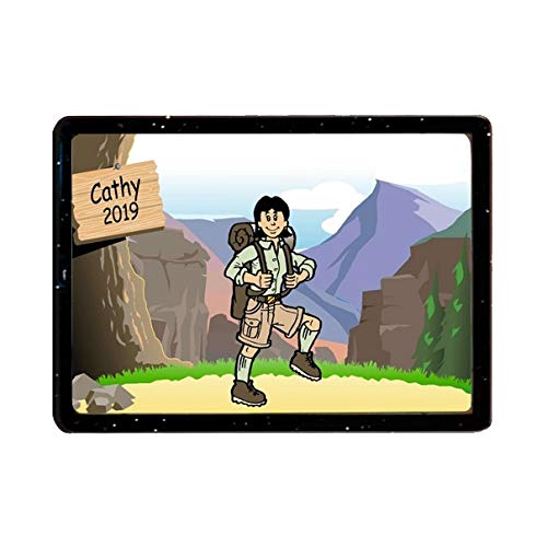 Personalized Name Acrylic Magnet for Camping & Hiking - Custom Toon Design Gift for Women, Perfect for Coolers, Lockers & Travel Gear