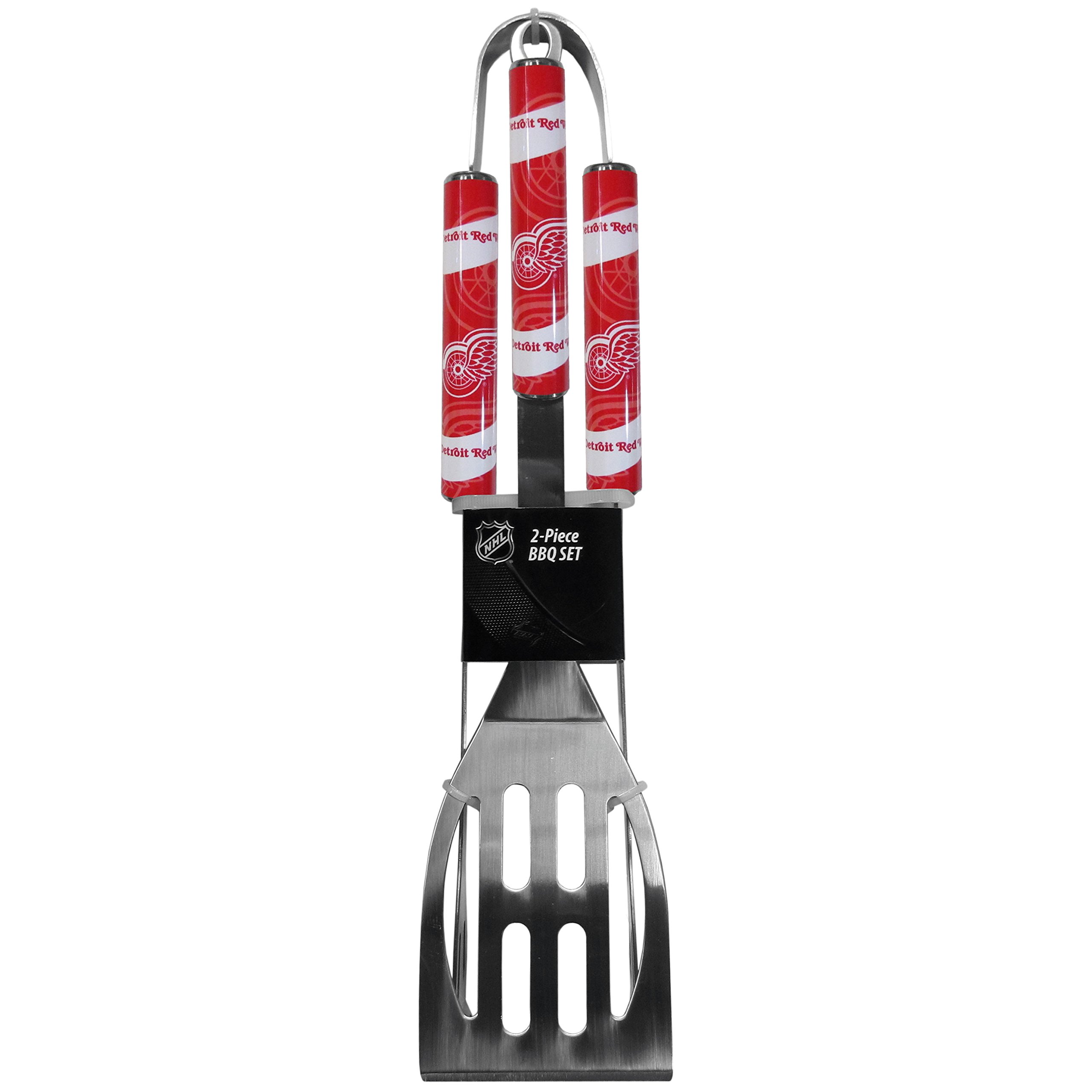 Siskiyou Sports NHL Steel BBQ Tool Set (2-Piece) - Premium Grilling Utensils for Outdoor Cooking, Tailgating & Backyard Parties