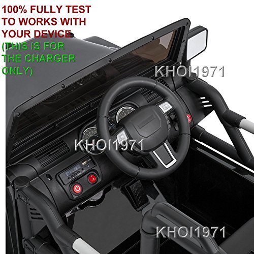 Best Choice Products 12V Car Battery Charger - Wall AC Adapter for Black SKY3762 Ride-On Truck with Spring Suspension | Perfect for Kids' Electric Vehicles & Toy Cars Charging at Home