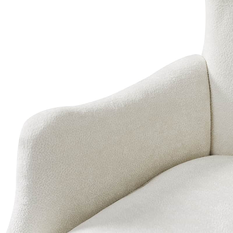 Dorothy Upholstered Armchair with Solid Rubber Wood Frame & Sturdy Legs - Perfect for Living Room, Bedroom, or Home Office Seating