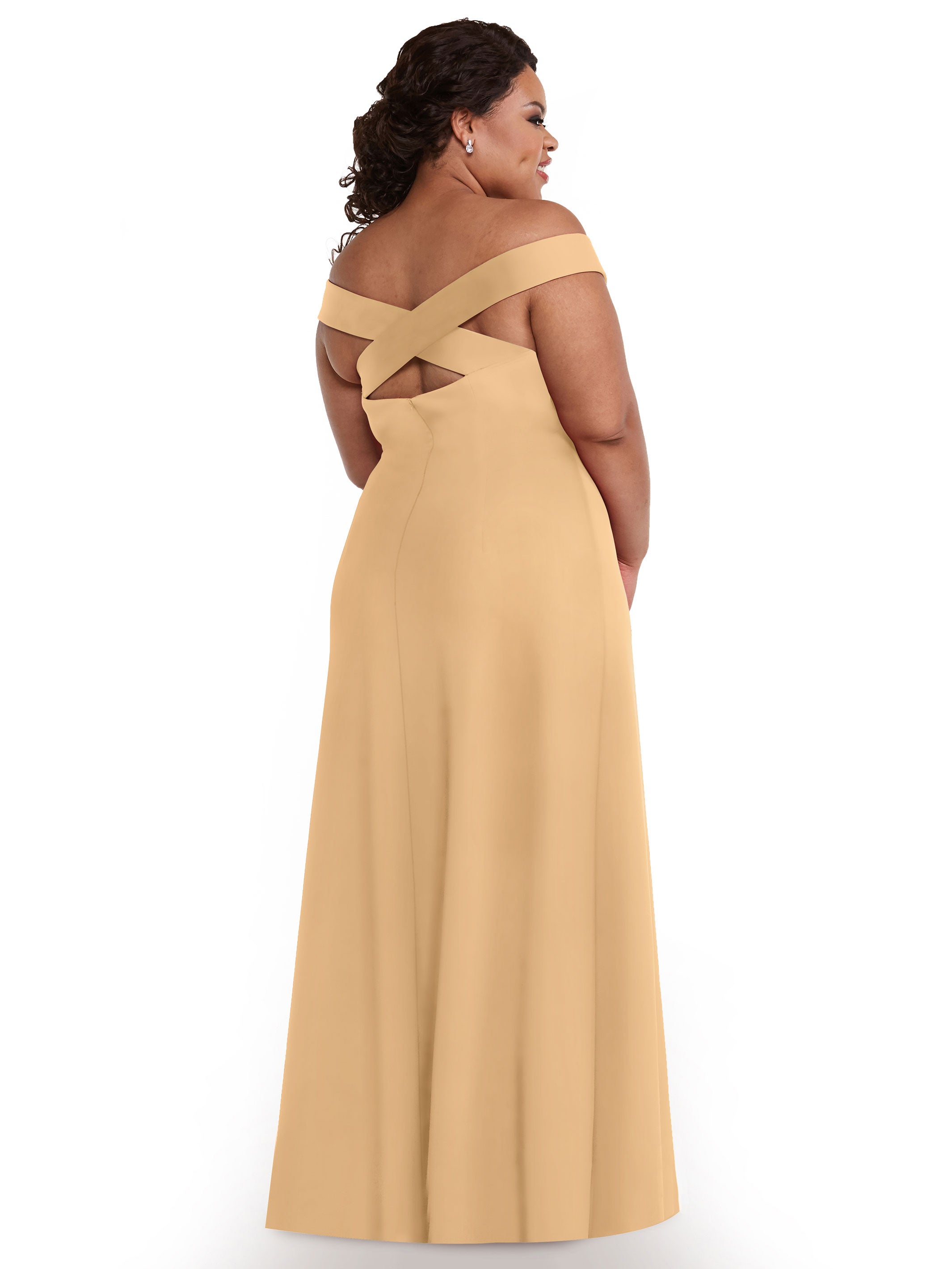 Elegant Off The Shoulder Sheath Bridesmaid Dress - Double Knit Fabric for Weddings, Parties & Formal Events