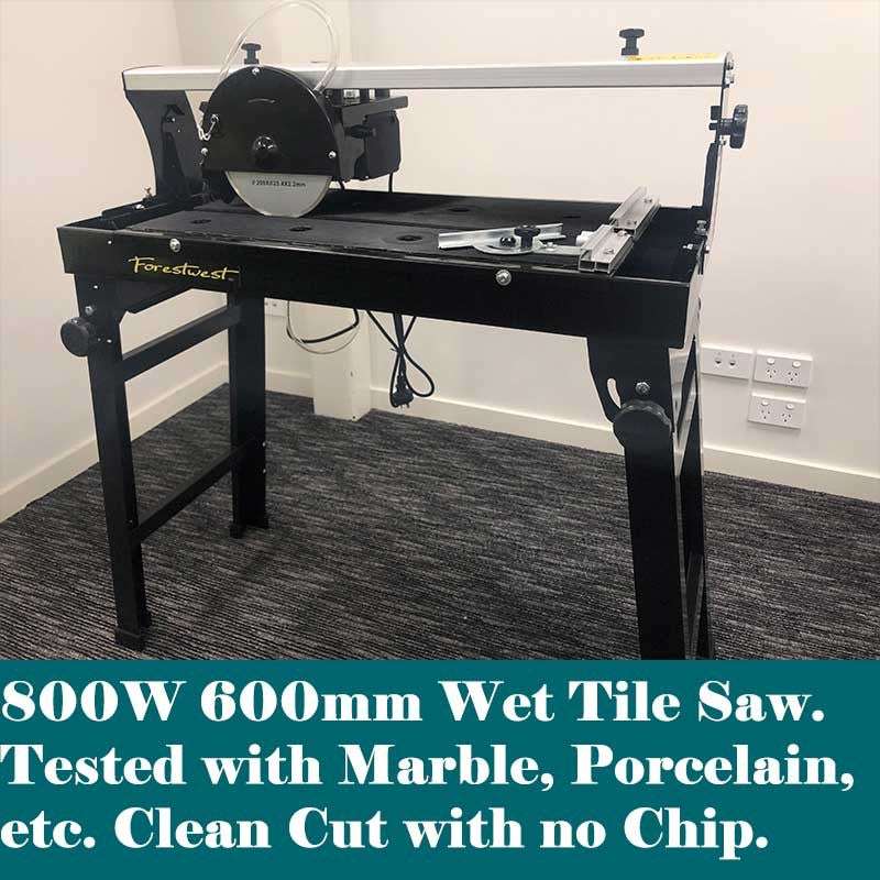 Forestwest 600MM Wet Tile Saw 800W Electric Tile Cutter BM681 - Professional Ceramic & Porcelain Tile Cutting Tool for DIY Home Renovation, Bathroom & Kitchen Remodeling Projects