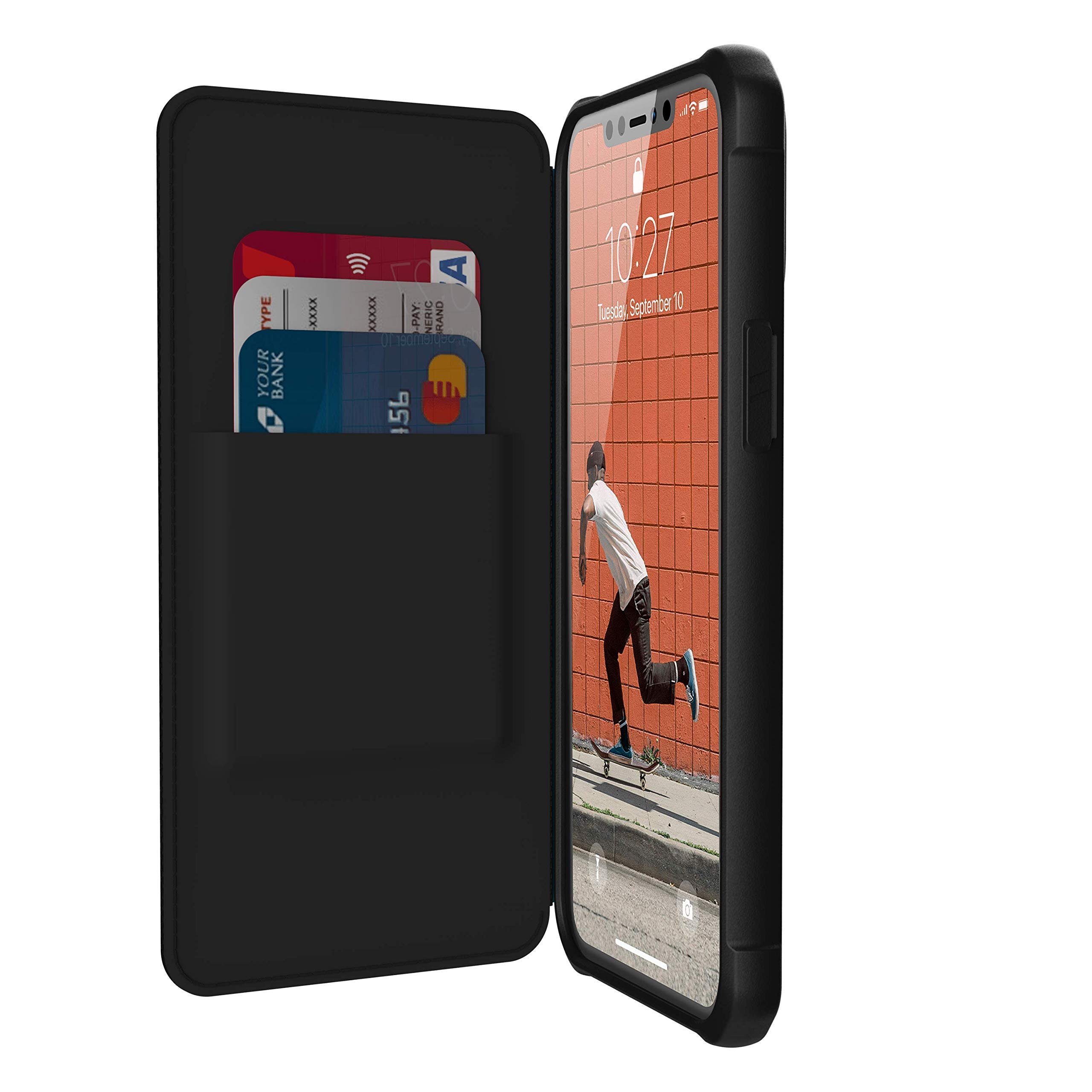 URBAN ARMOR GEAR UAG iPhone 12 Pro Max Case (6.7-inch) - Metropolis Series Rugged Protective Cover with FIBR ARMR Technology in Black | Includes Tempered Glass Screen Protector | Perfect for Outdoor Adventures & Daily Protection
