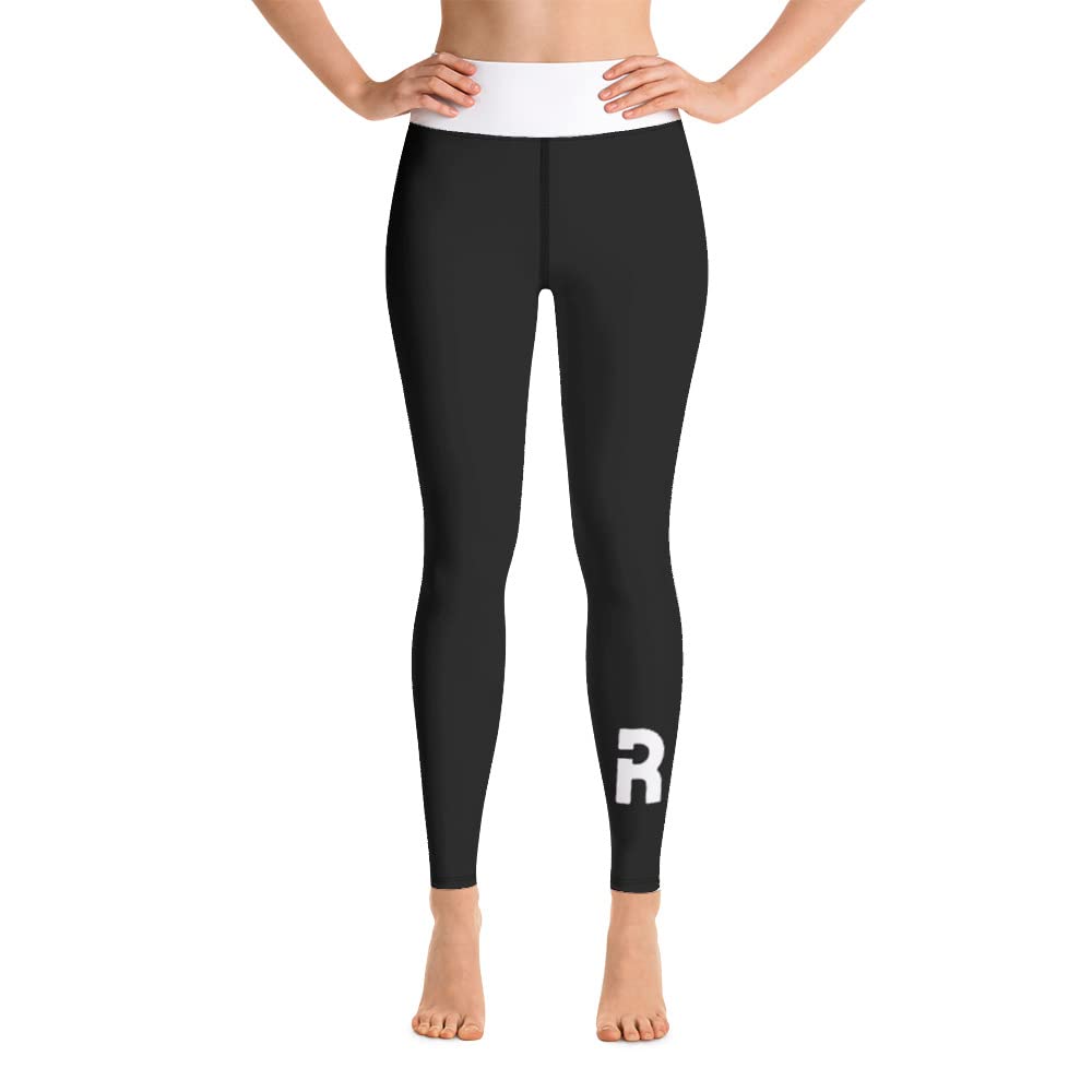 Women's High Waisted Yoga Pants - Gym Workout Leggings for Running & Fitness - Breathable Stretchy Athletic Tights in Black & White - Perfect for Yoga, Pilates & Lounge Wear