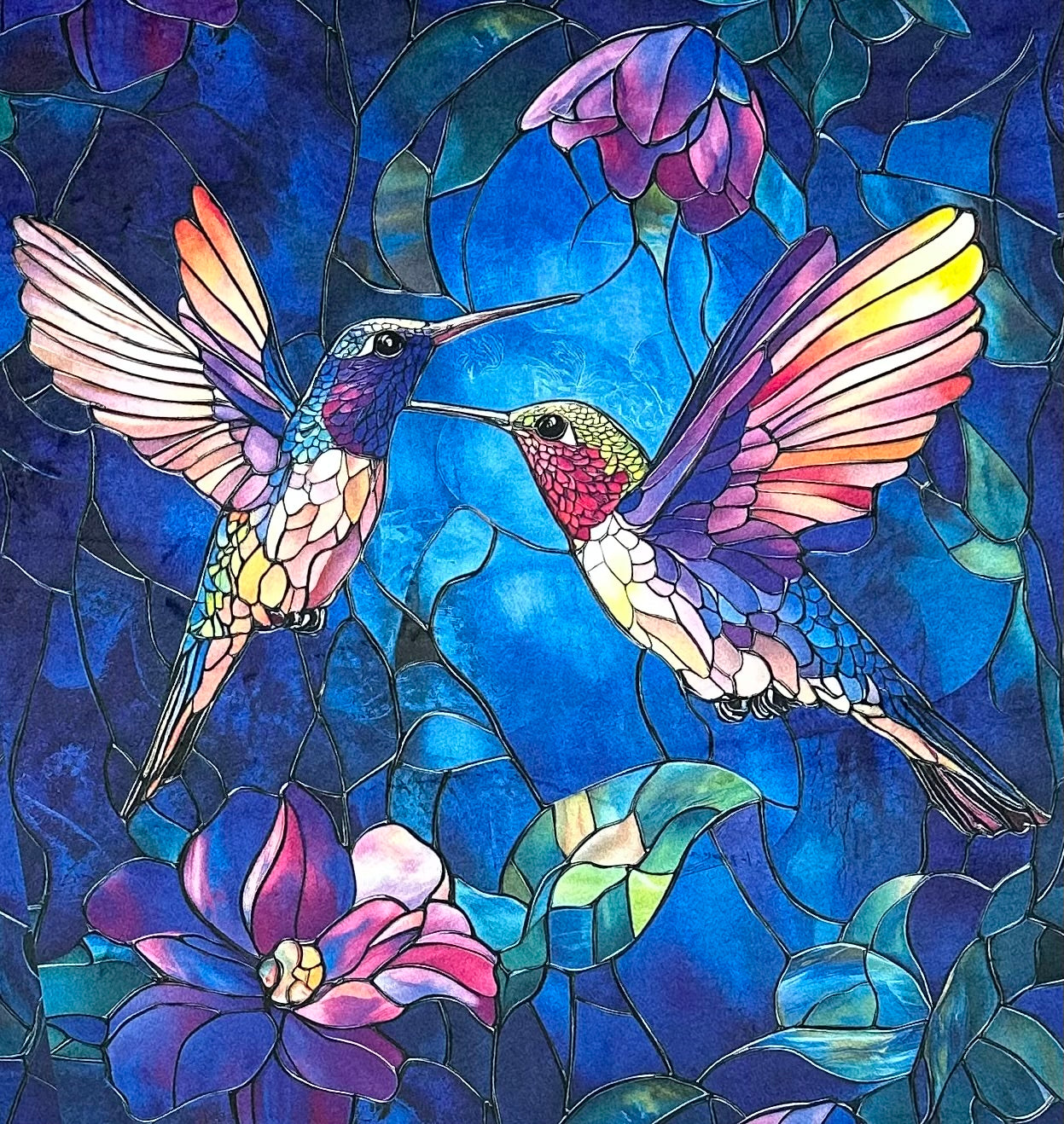 Hummingbirds on Jewel Luxe Large 55x79 Minky Blanket - Ultra Soft Luxury Throw for Bed, Sofa & Nursery - Perfect Gift for Women & Home Decor