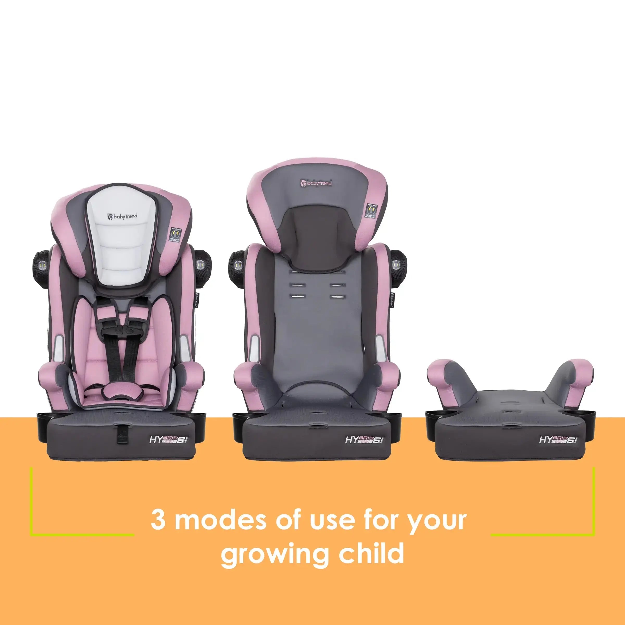 Hybrid™ SI 3-in-1 Convertible Car Seat with Side Impact Protection - Desert Rose (Walmart Exclusive) | Safe for Infants, Toddlers & Big Kids | Perfect for Road Trips & Daily Commutes
