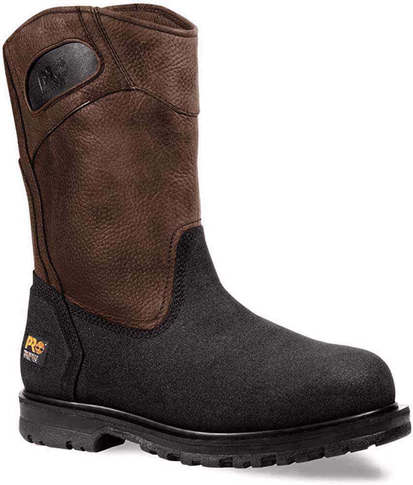 Timberland PRO Men's Powerwelt Wellington Work Boots - Waterproof Steel Toe, Slip & Oil Resistant - Ideal for Construction, Landscaping & Outdoor Work