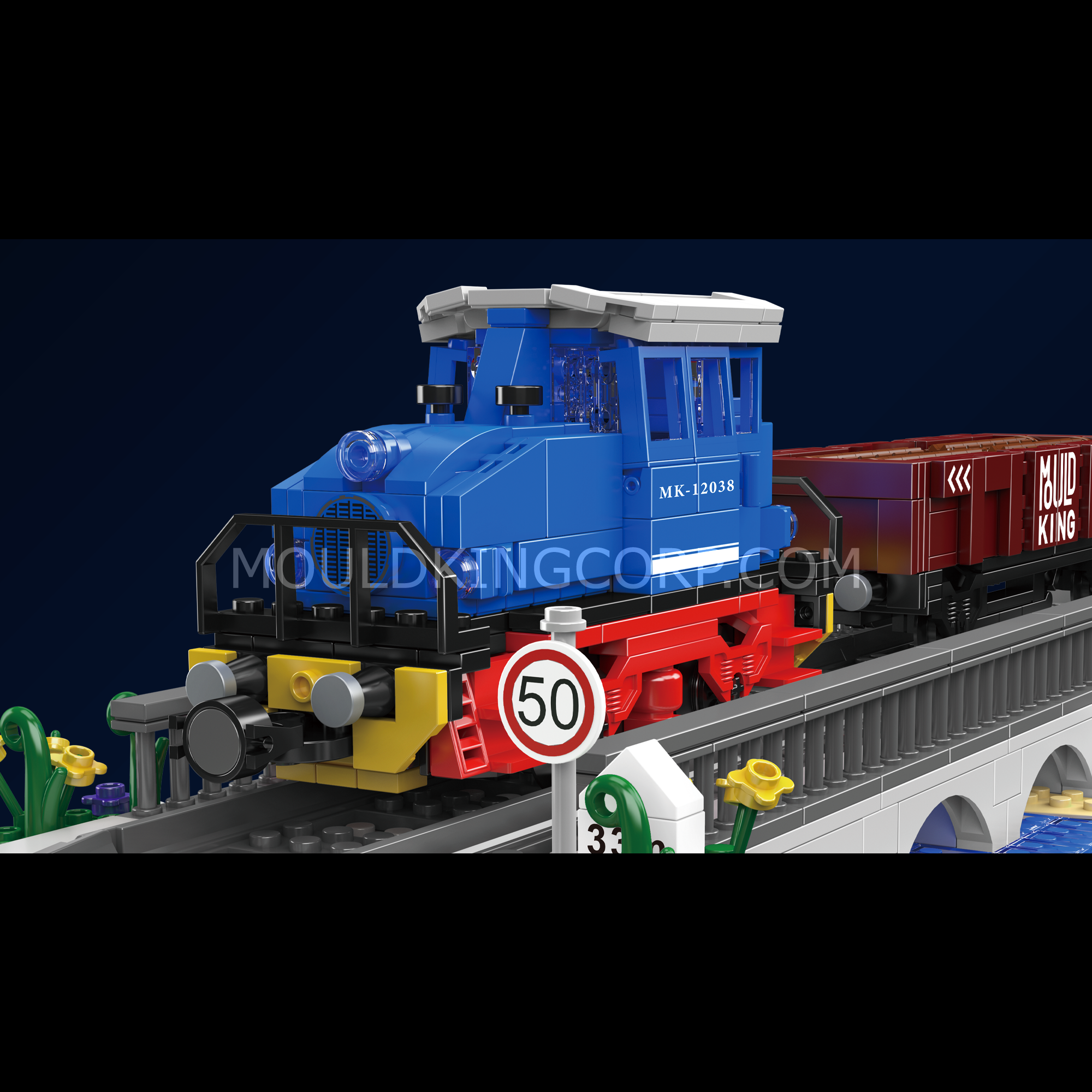 Mould King 12038 ESU KG2300 Diesel Locomotive Building Set - 1,117 PCS Model Train Kit for Adults & Kids | STEM Educational Toy | Perfect for Train Enthusiasts & Collectors | Great for Home Display, Birthday Gifts & DIY Projects