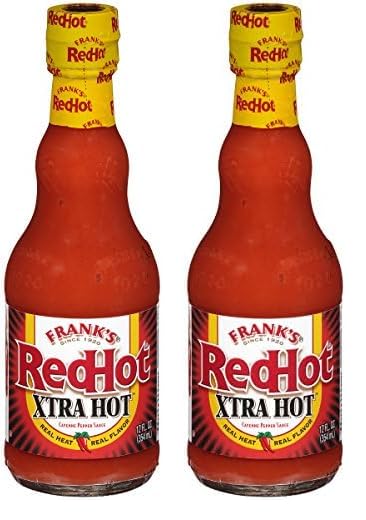 Frank's RedHot Xtra Hot Cayenne Pepper Hot Sauce - Keto Friendly, Gluten-Free, 12 fl oz (Pack of 2) - Perfect for Wings, Tacos, Pizza & Spicy Recipes