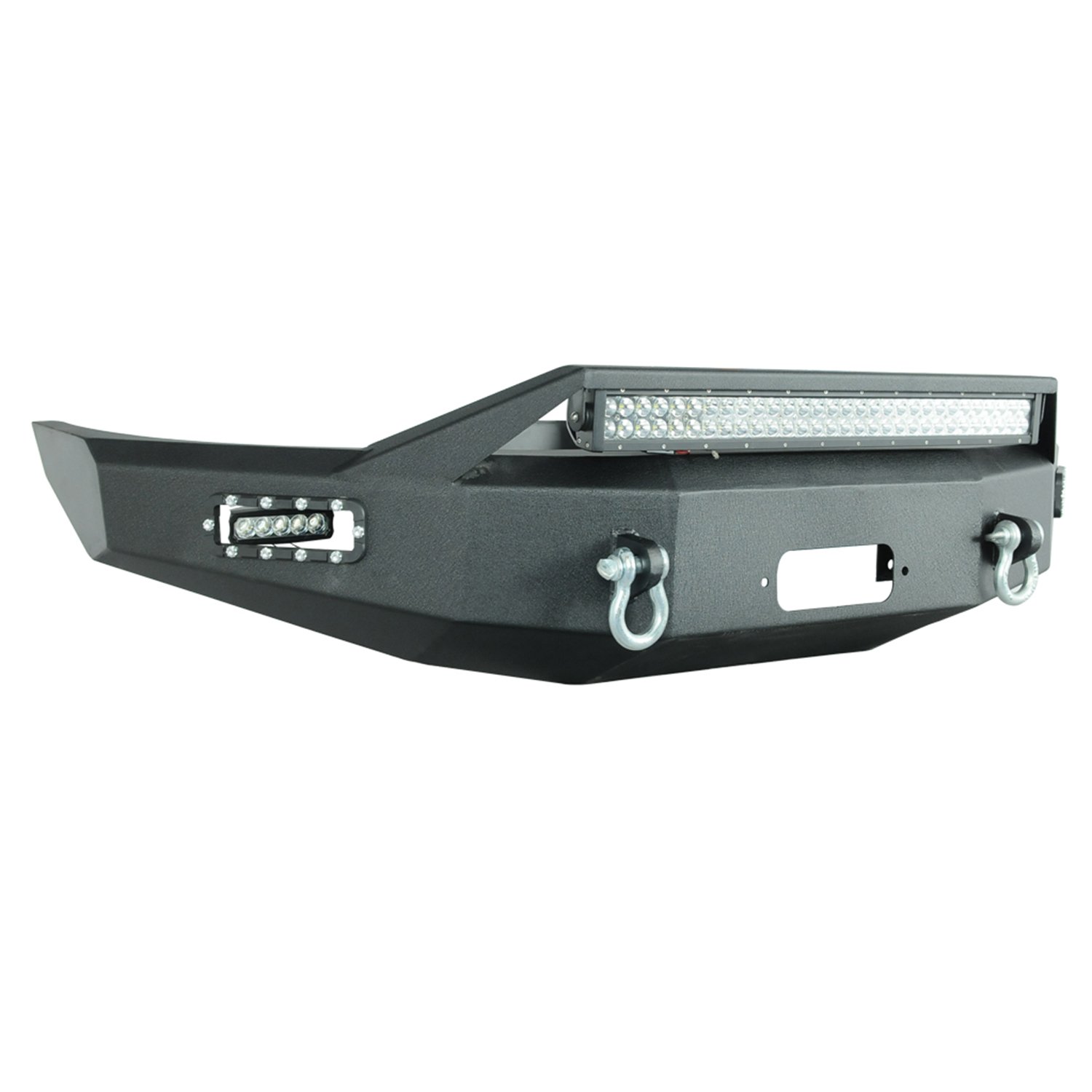 57-0102 Heavy Duty Front LED Winch Bumper for Jeep Wrangler & Off-Road Trucks - Waterproof & Durable Steel Construction - Perfect for Off-Roading, Rock Crawling & Adventure Vehicles