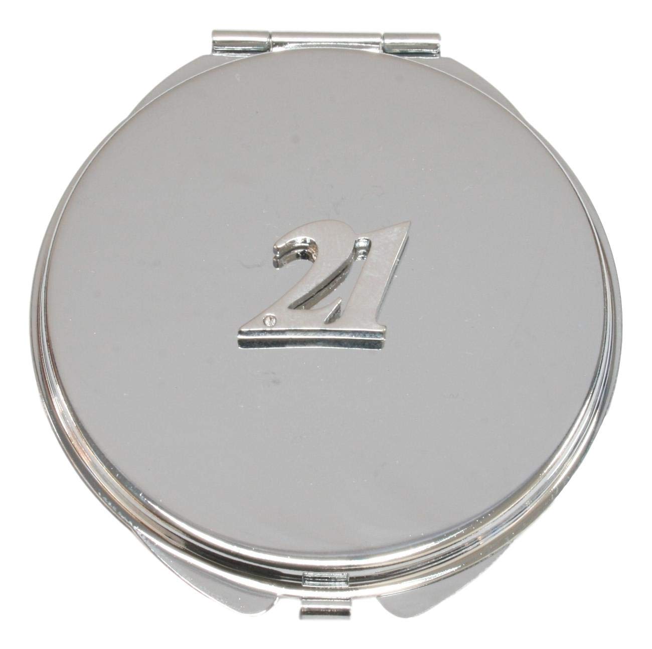 21st Birthday Gifts for Women - Personalized Engraved Compact Mirror with Chain, Handbag Essentials - Perfect for Makeup Touch-Ups & Party Favors