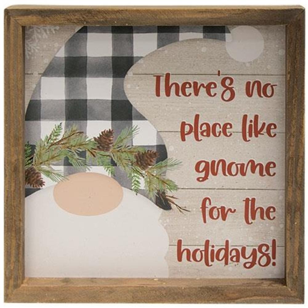 Christmas Gnome Home Decor Frame Set of 2 - Festive Holiday Wall Art for Living Room, Bedroom & Seasonal Home Decorations