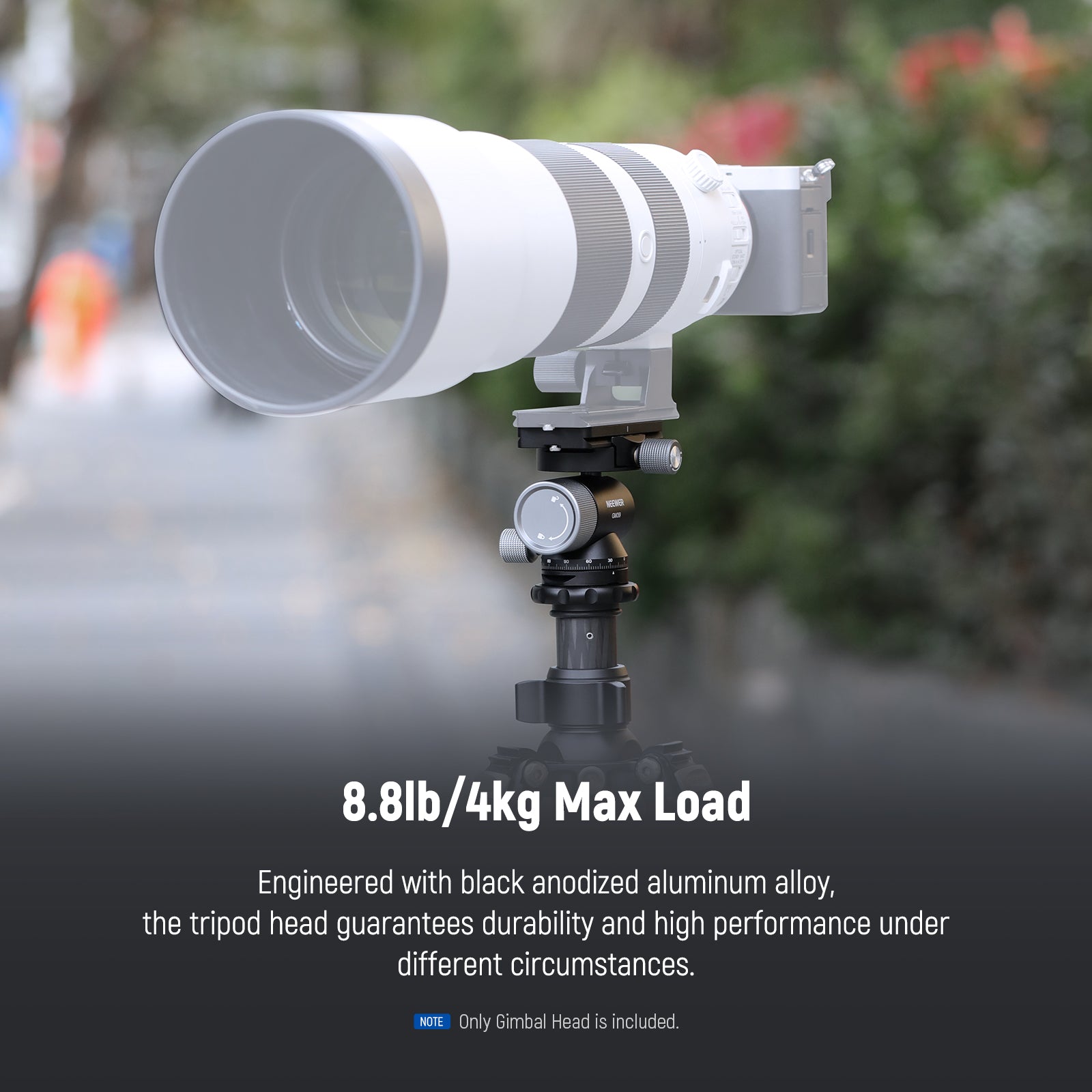 NEEWER GM39 3-Axis Gimbal Stabilizer Tripod Head for DSLR Cameras - Professional Smooth Video & Photography - Perfect for Vlogging, Travel, and Live Streaming