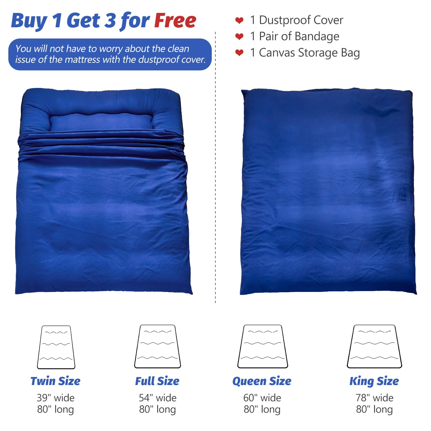 MAXYOYO Japanese Floor Futon Mattress - Portable Foldable Tatami Mattress for Guest Bed, Camping & Small Space Living | Comfortable Floor Sleeping Solution